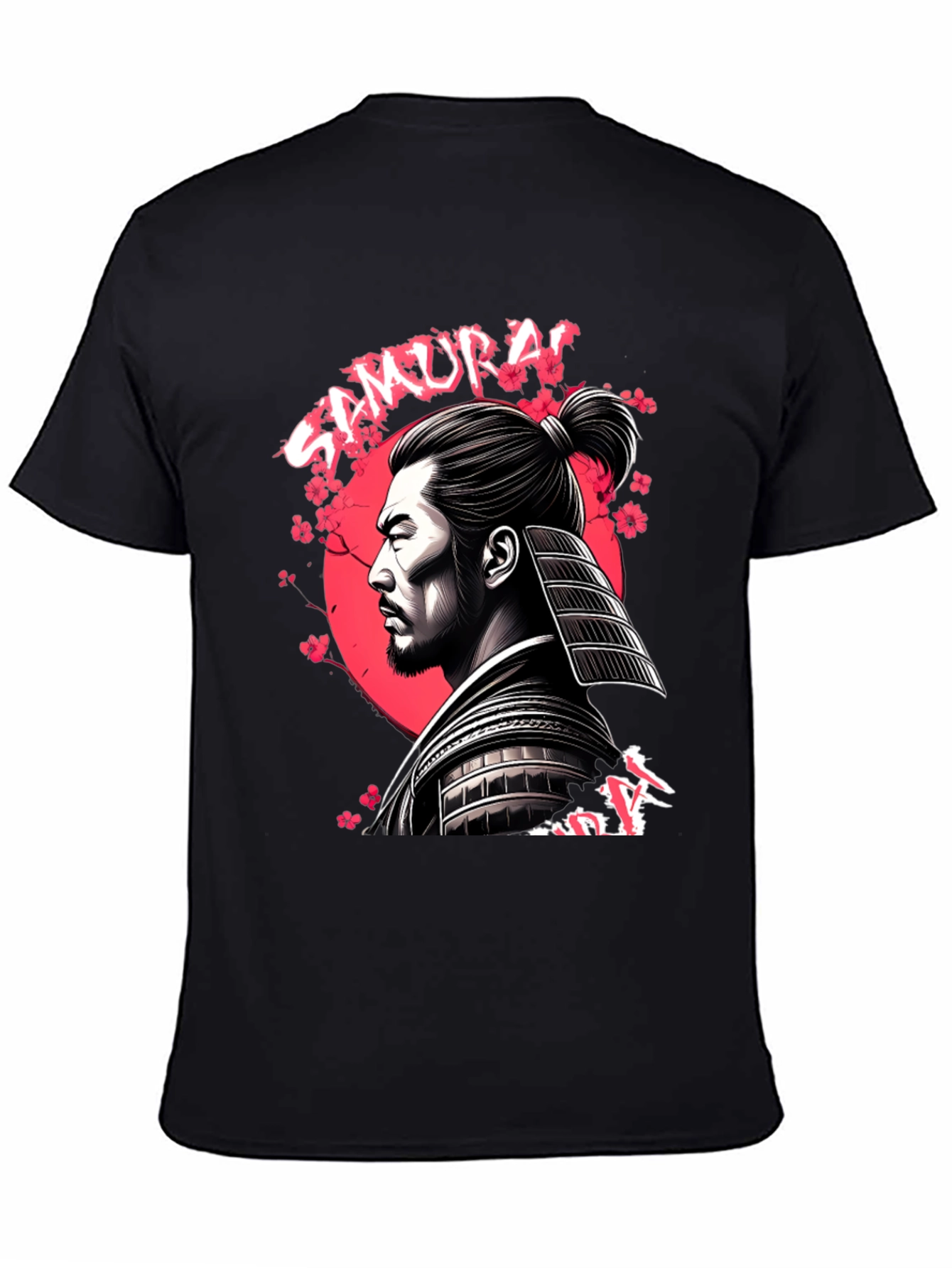 Samurai Warrior Graphic T-Shirt - Black