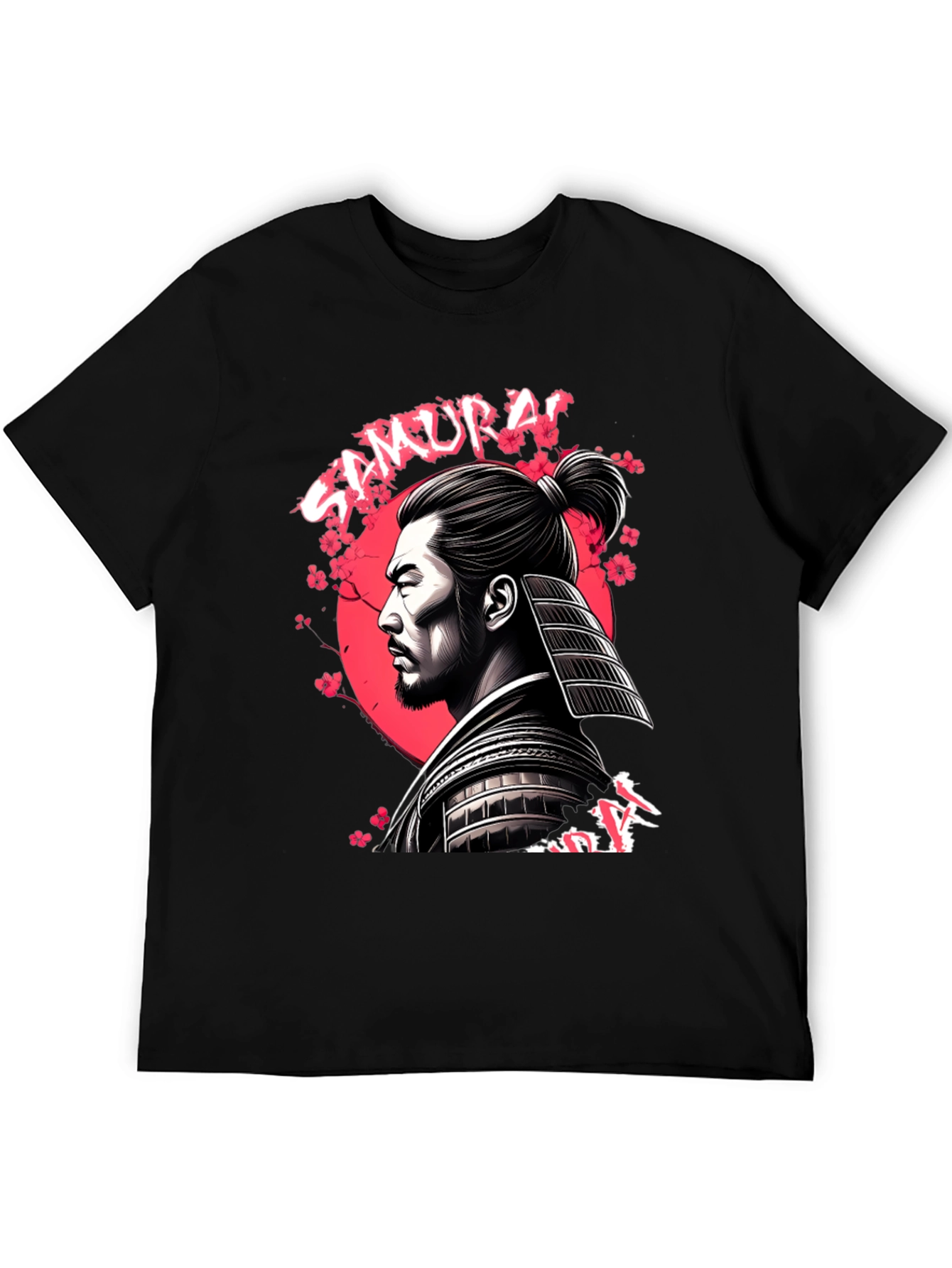 Samurai Warrior Graphic T-Shirt - Black