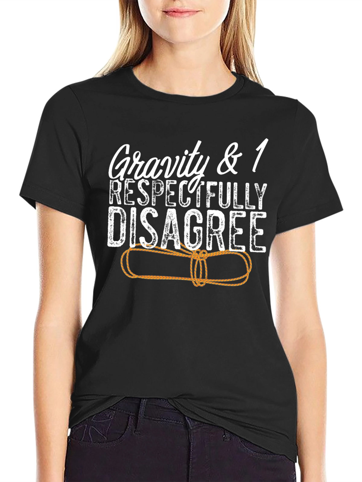 Gravity & 1 Respectfully Disagree Black T-Shirt