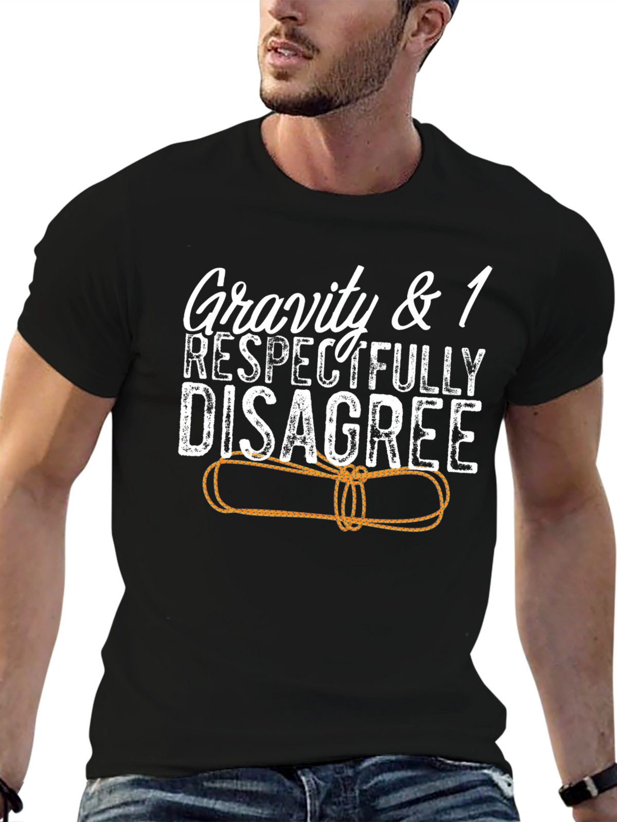 Gravity & 1 Respectfully Disagree Black T-Shirt