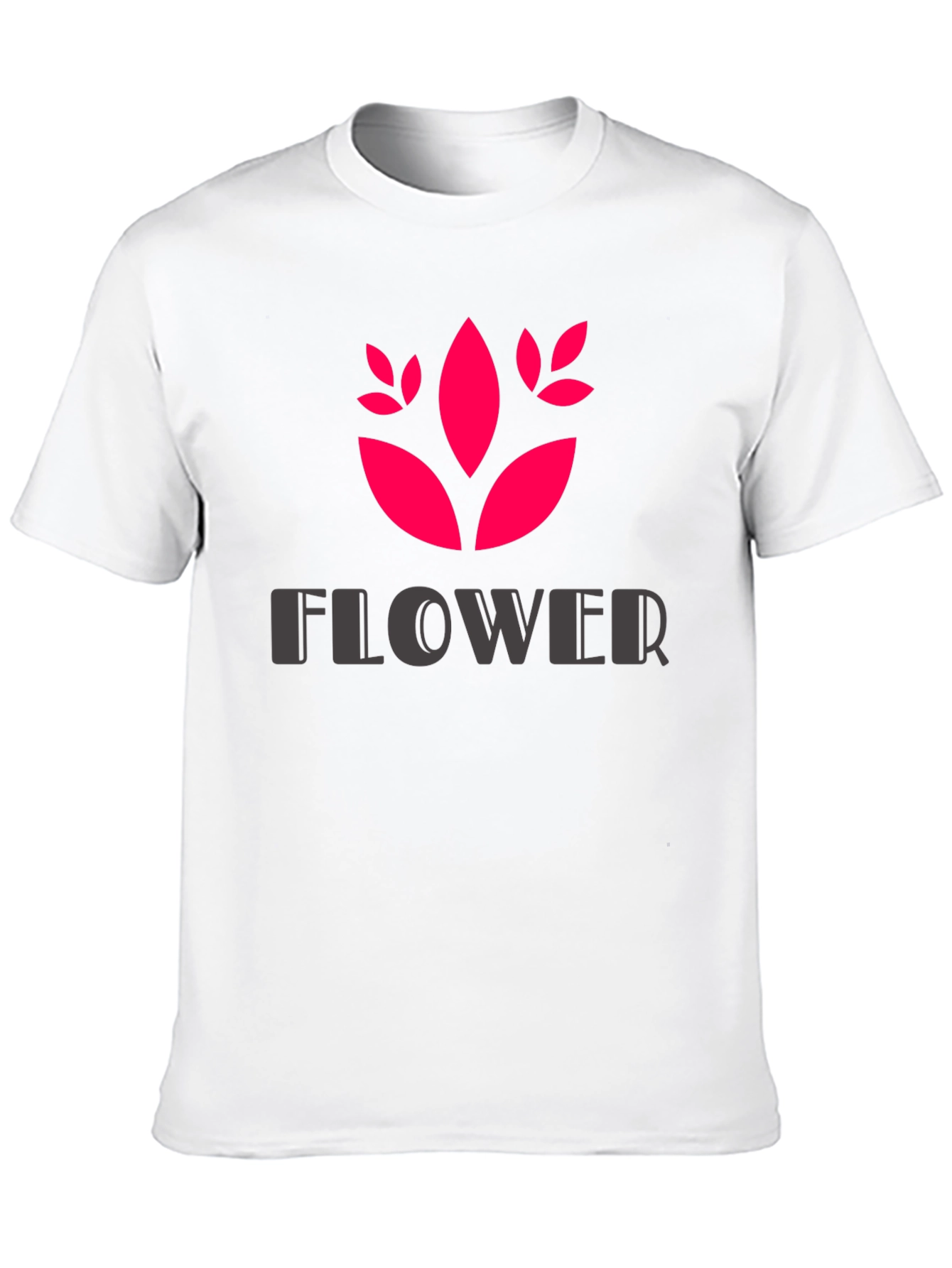 Trendy Black Flower Graphic T-Shirt