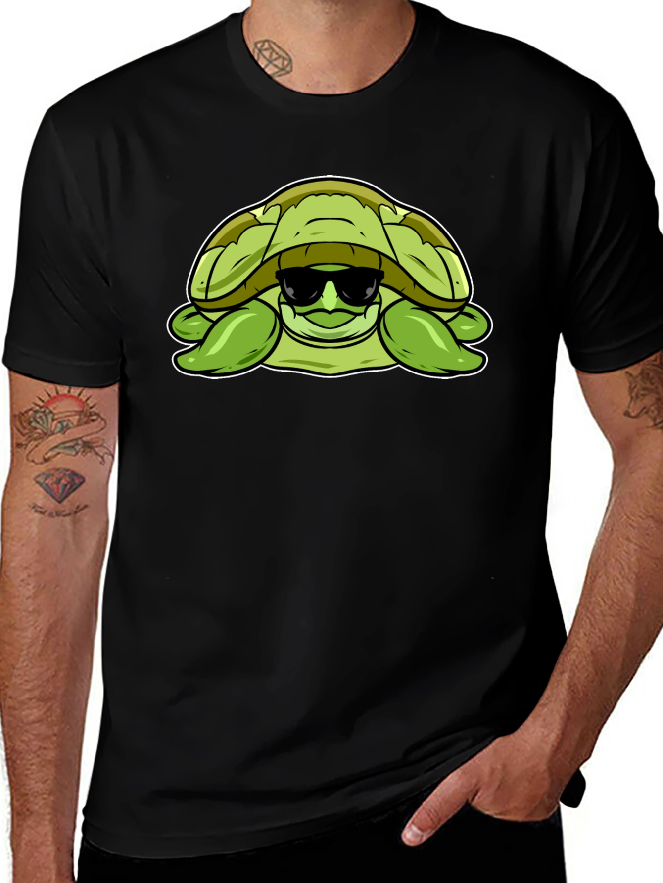 Cool Turtle Graphic T-Shirt