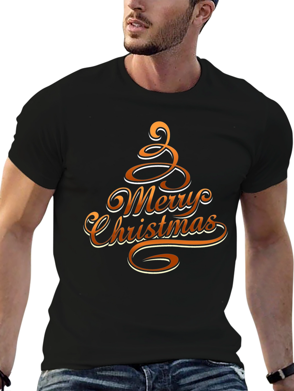 Festive Merry Christmas Graphic Tee - Holiday Cheer