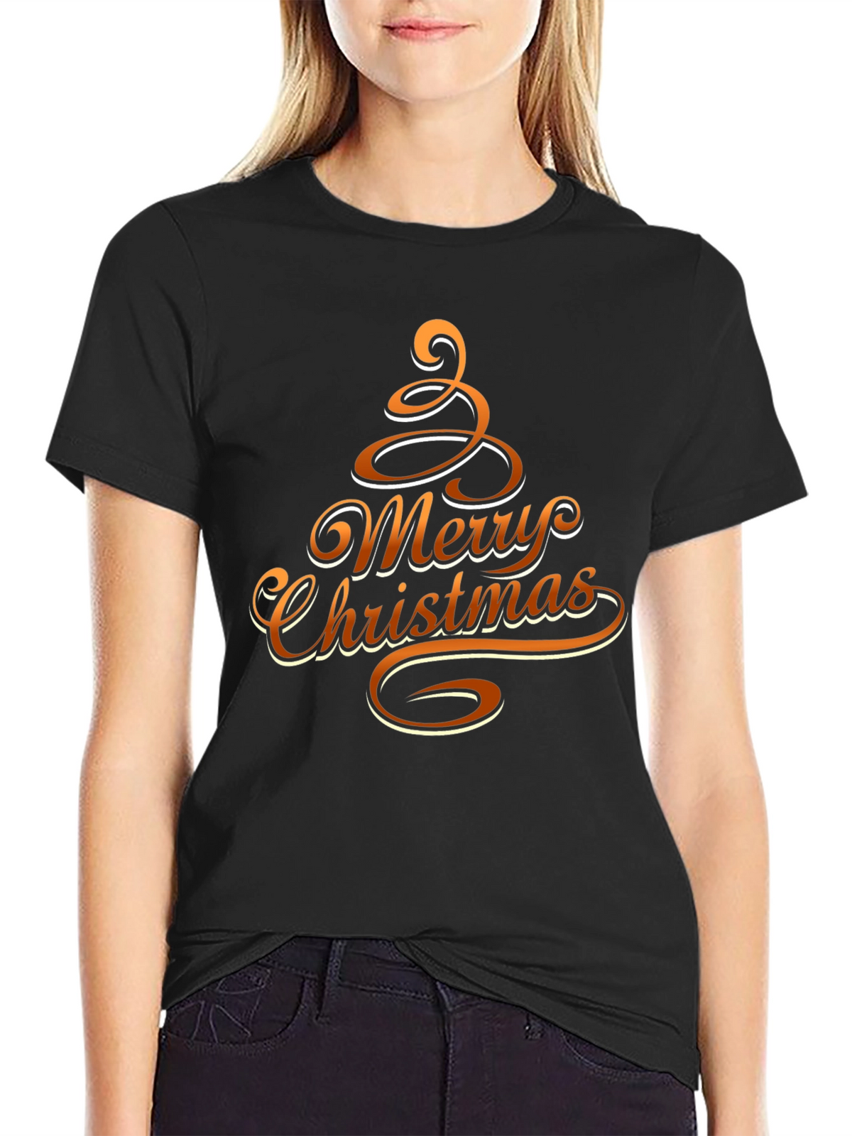 Festive Merry Christmas Graphic Tee - Holiday Cheer