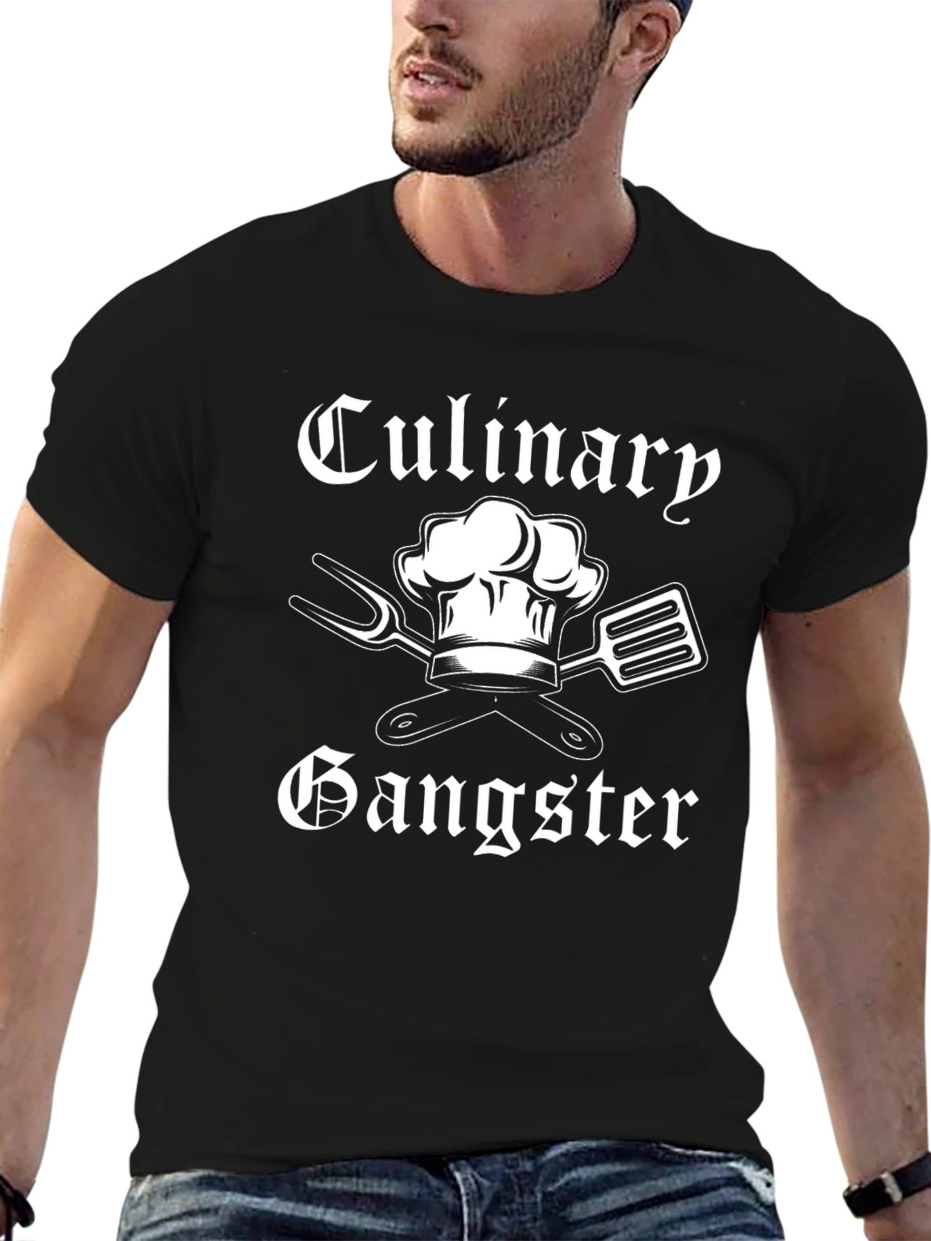 Culinary Gangster Black T-Shirt - Chef Humor