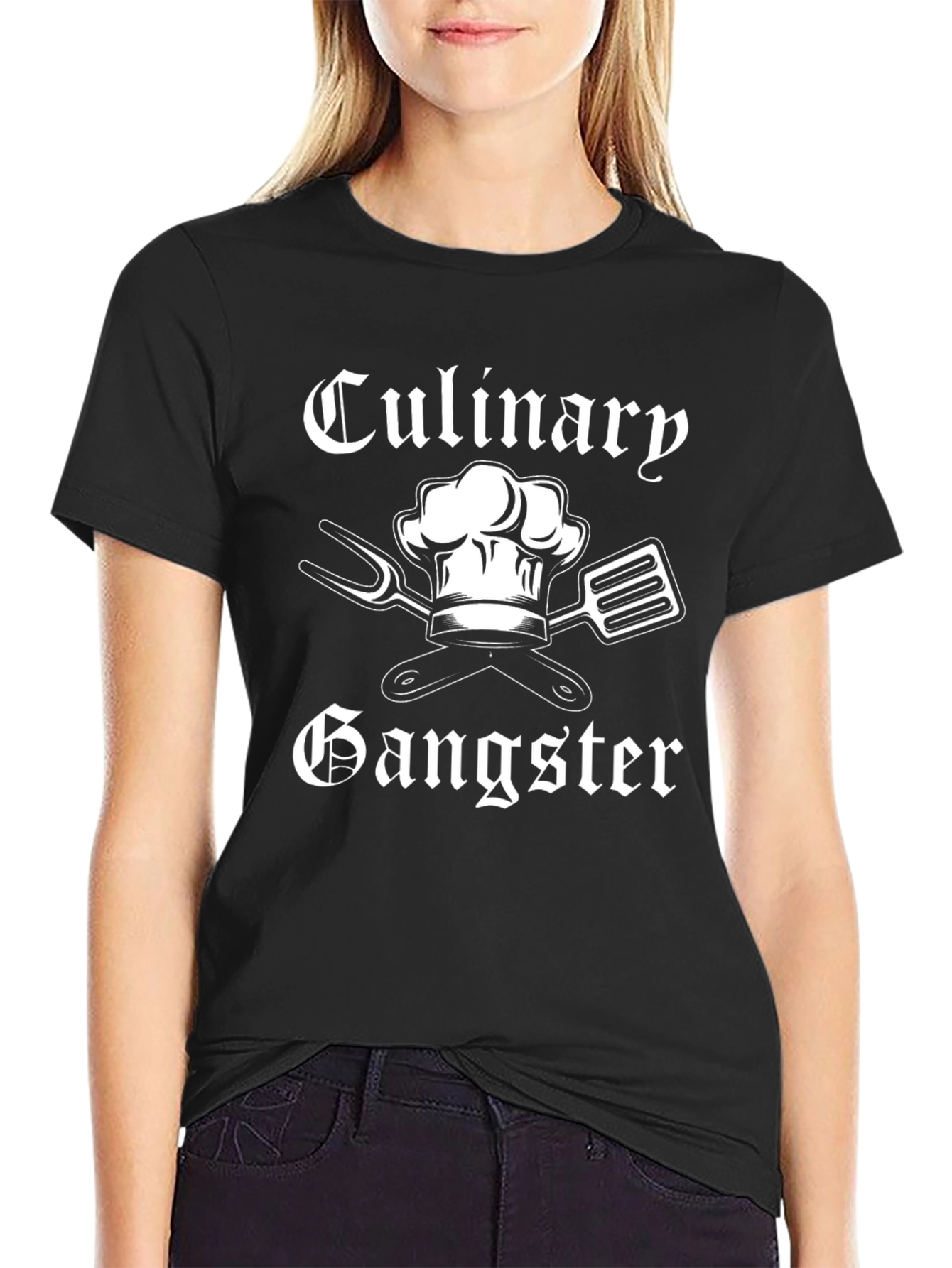 Culinary Gangster Black T-Shirt - Chef Humor