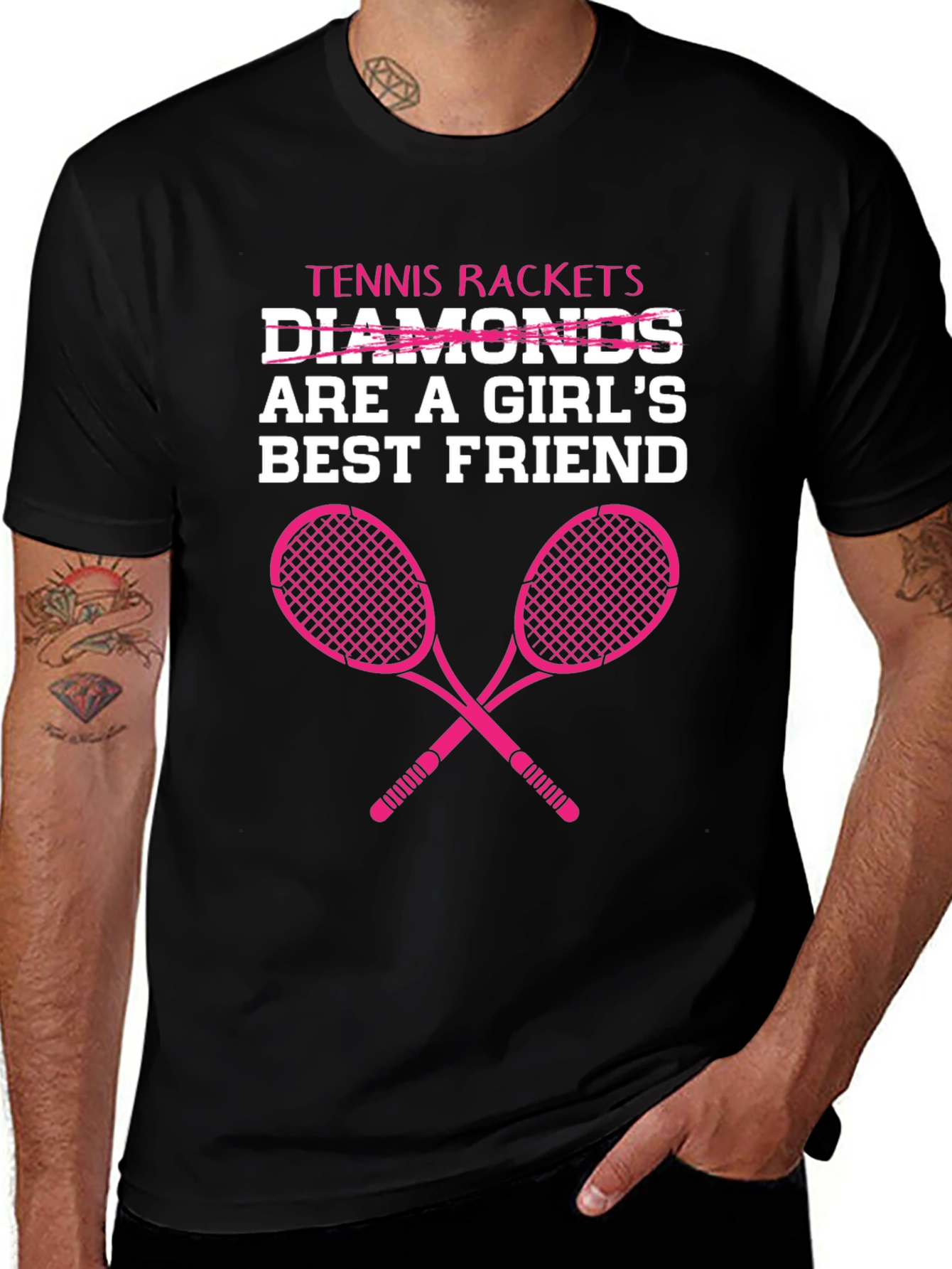 Tennis Rackets Are A Girls Best Friend T-Shirt
