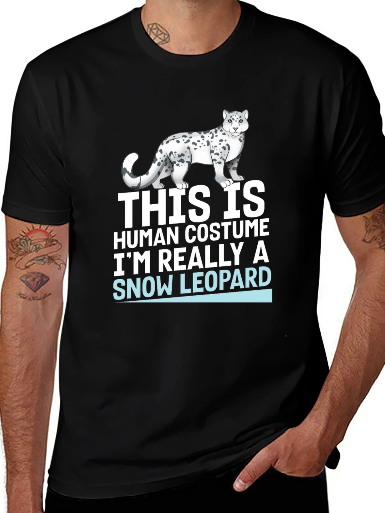 Snow Leopard Human Costume T-Shirt