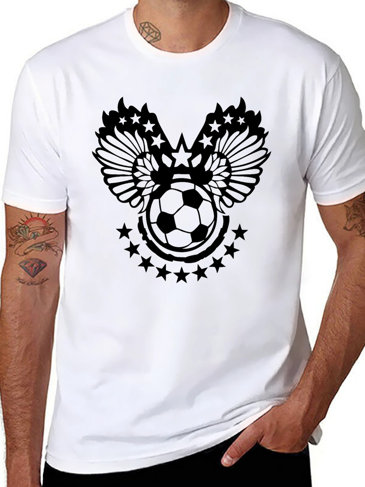 Soccer Ball Wings T-Shirt - Sporty Design