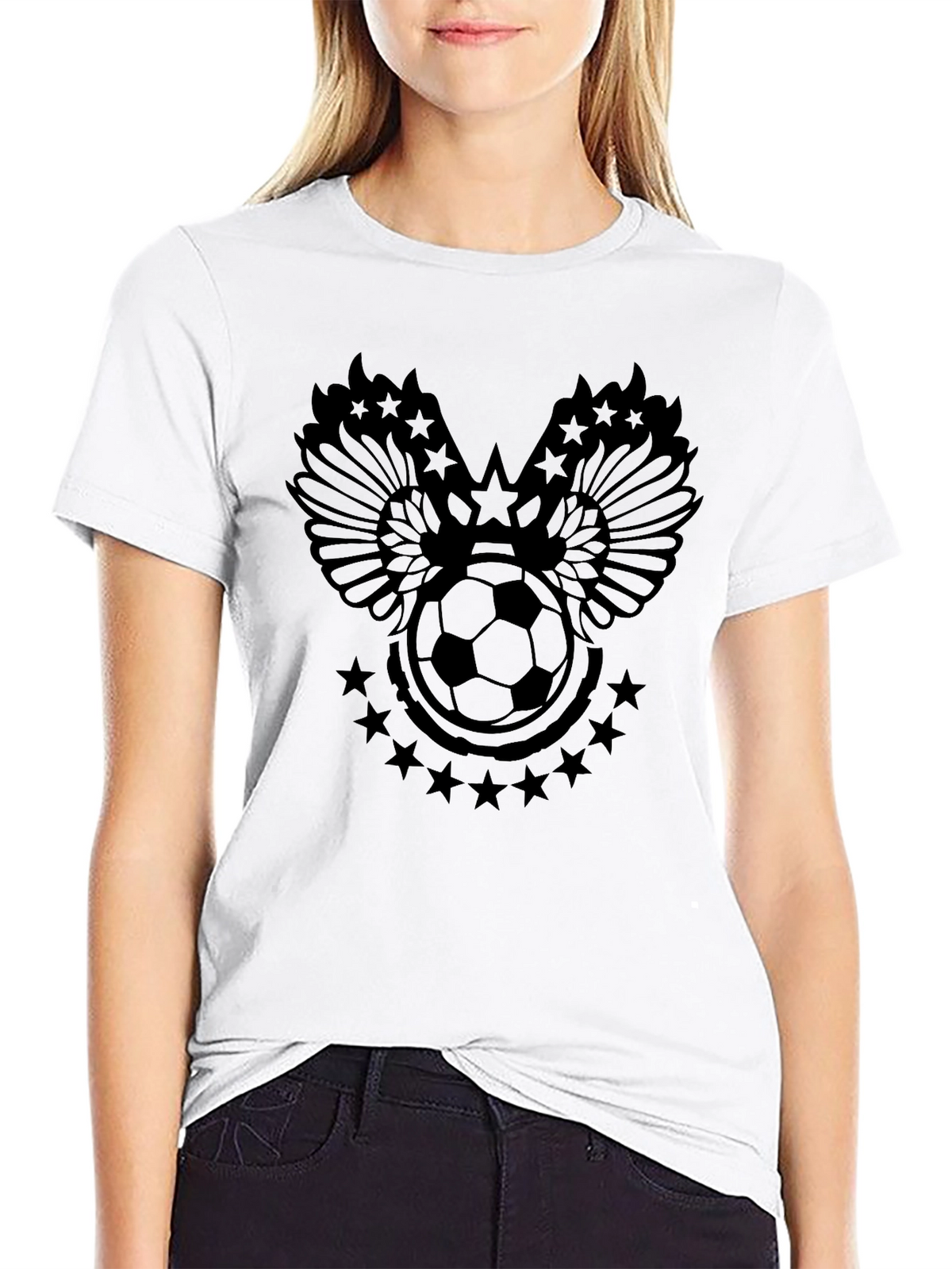 Soccer Ball Wings T-Shirt - Sporty Design