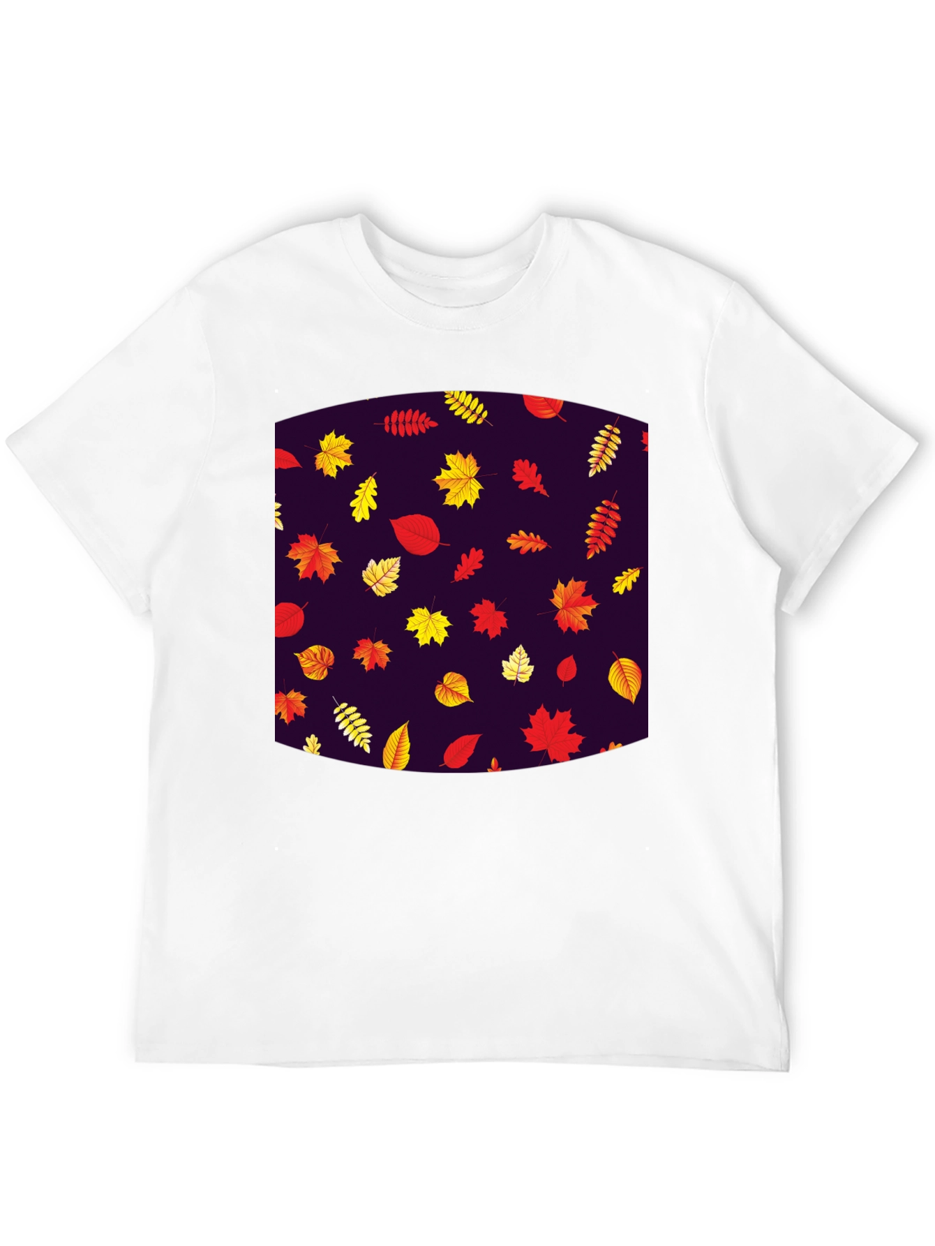 Autumn Leaves Pattern T-Shirt - Stylish Fall Fashion
