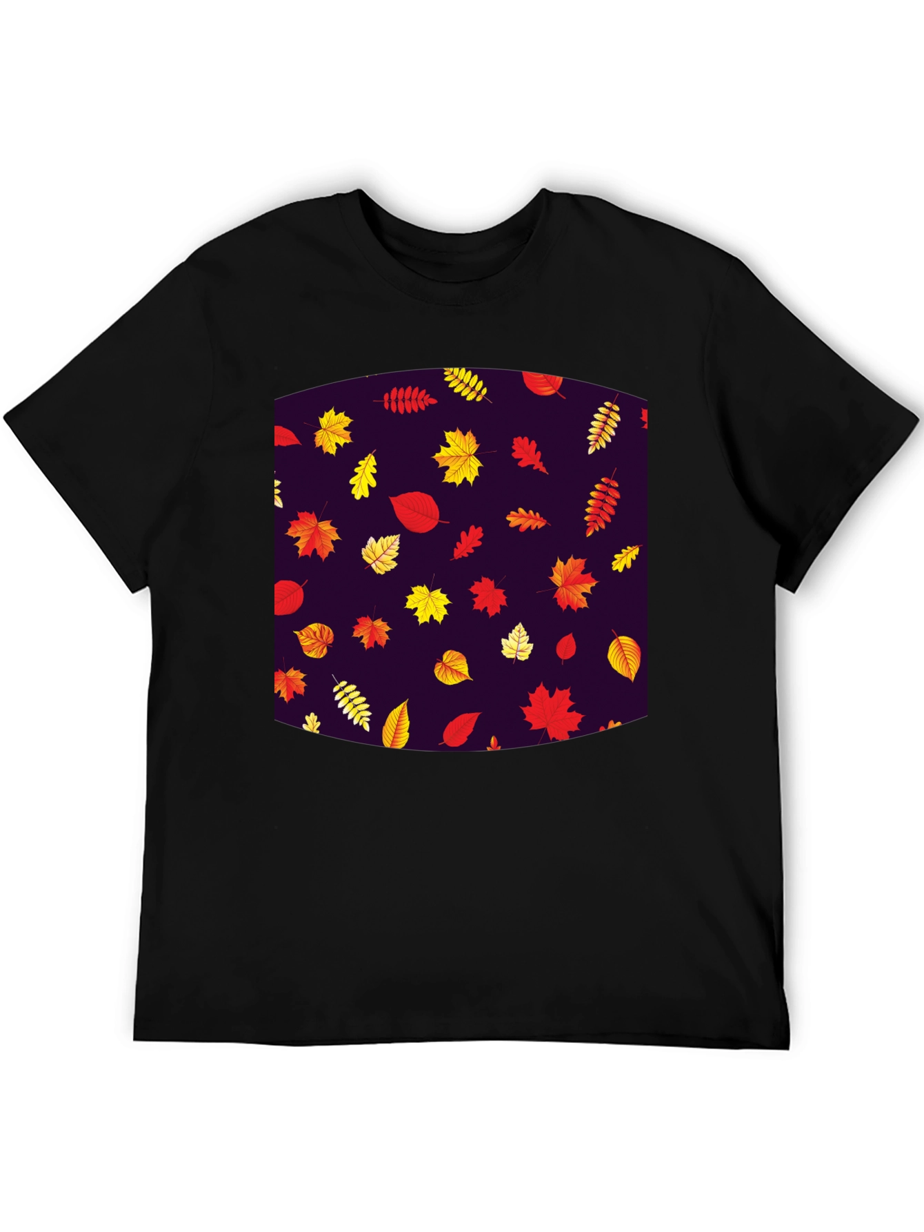 Autumn Leaves Pattern T-Shirt - Stylish Fall Fashion
