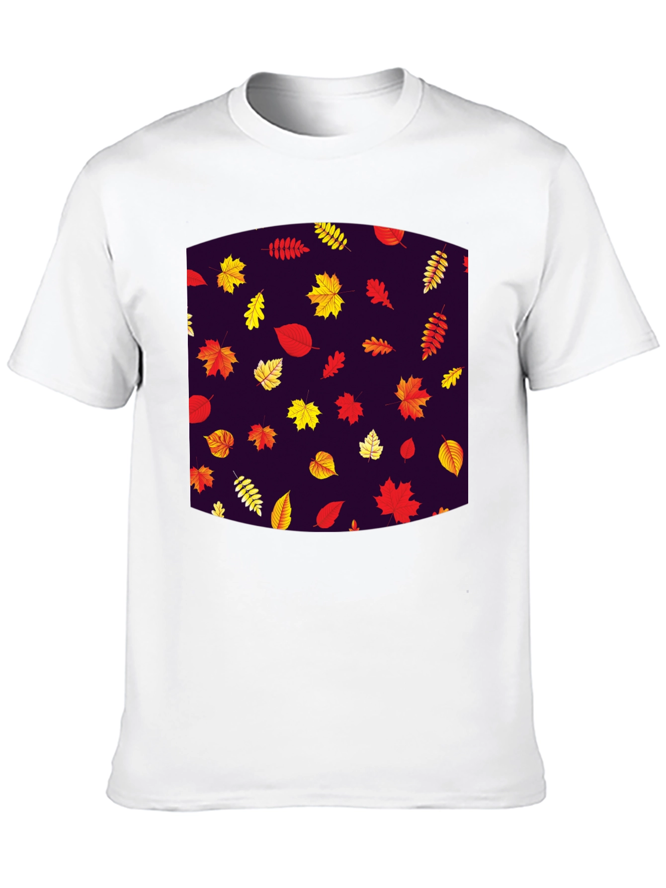 Autumn Leaves Pattern T-Shirt - Stylish Fall Fashion