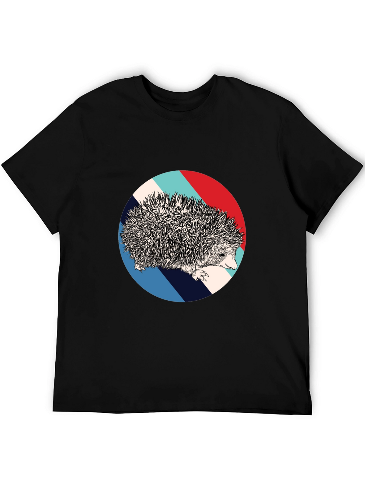Hedgehog Circle Graphic Tee - Unique Design