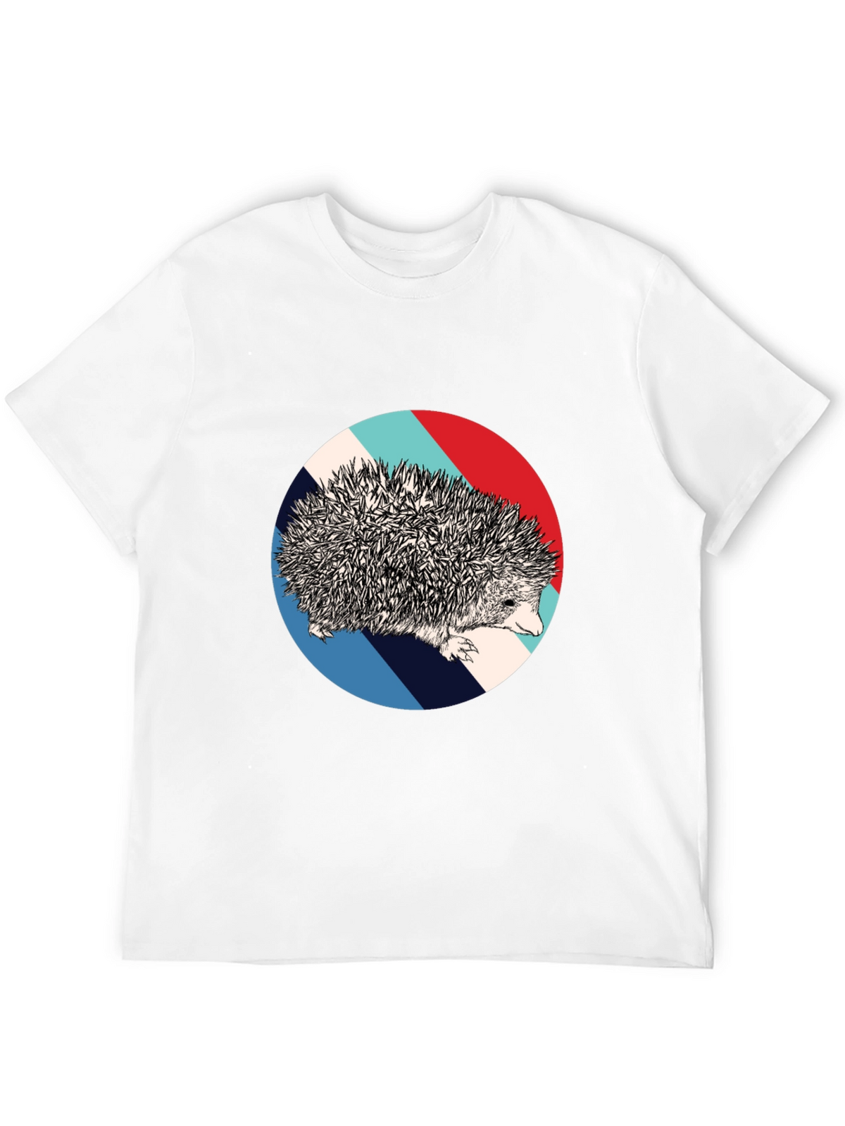 Hedgehog Circle Graphic Tee - Unique Design