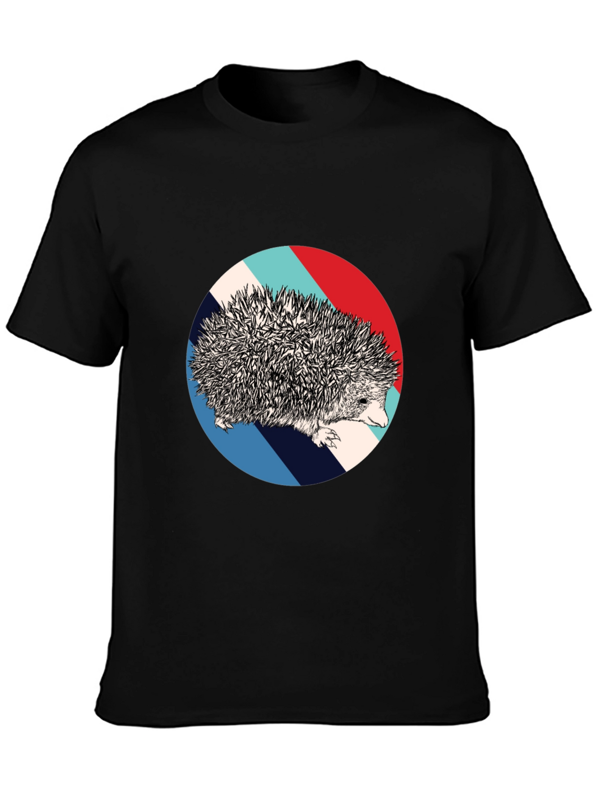 Hedgehog Circle Graphic Tee - Unique Design