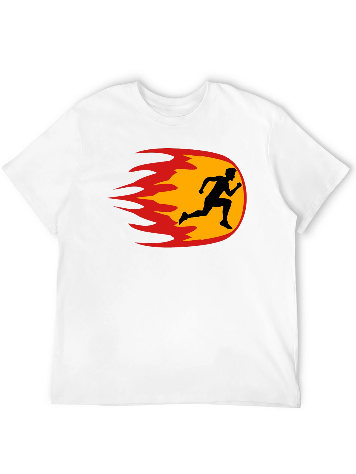 Fiery Runner Black T-Shirt - Speed & Style