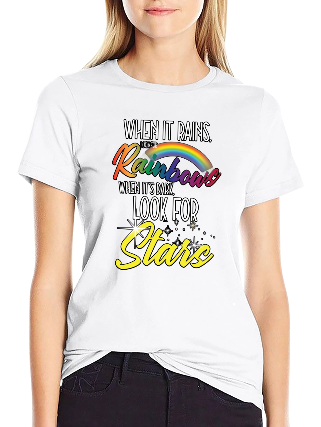 Rainbows and Stars Graphic T-Shirt