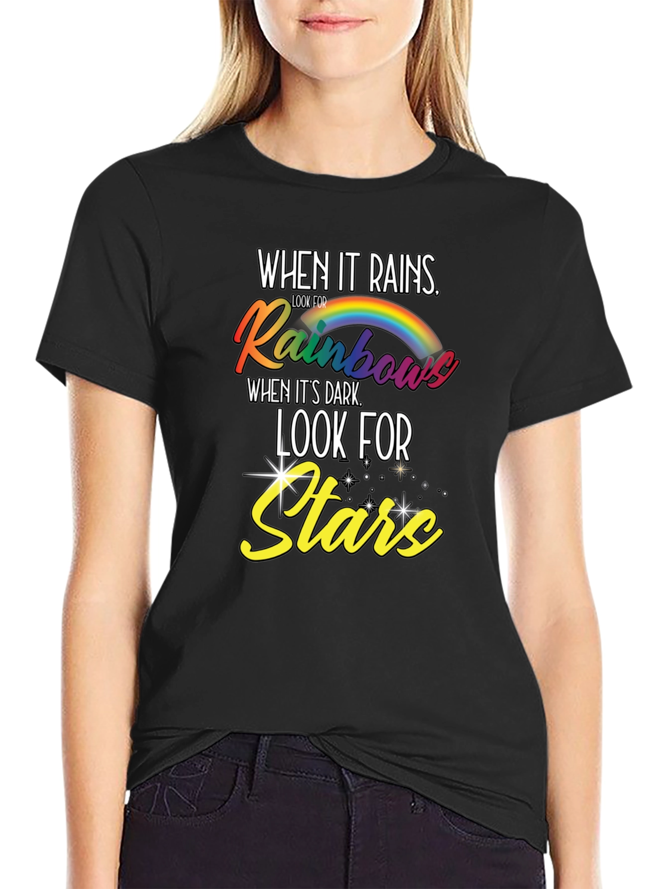 Rainbows and Stars Graphic T-Shirt