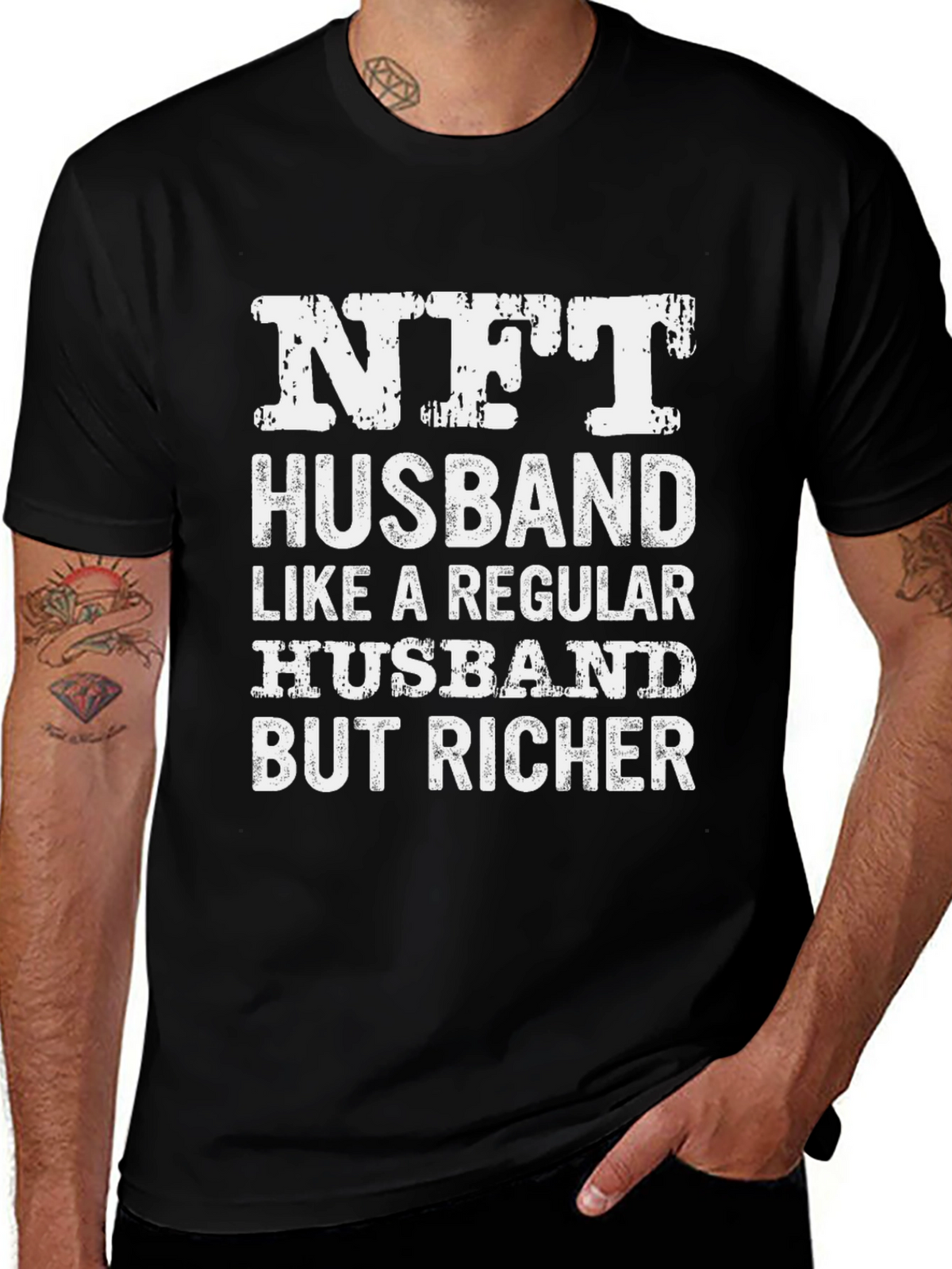NFT Husband Graphic T-Shirt - Novelty Tee