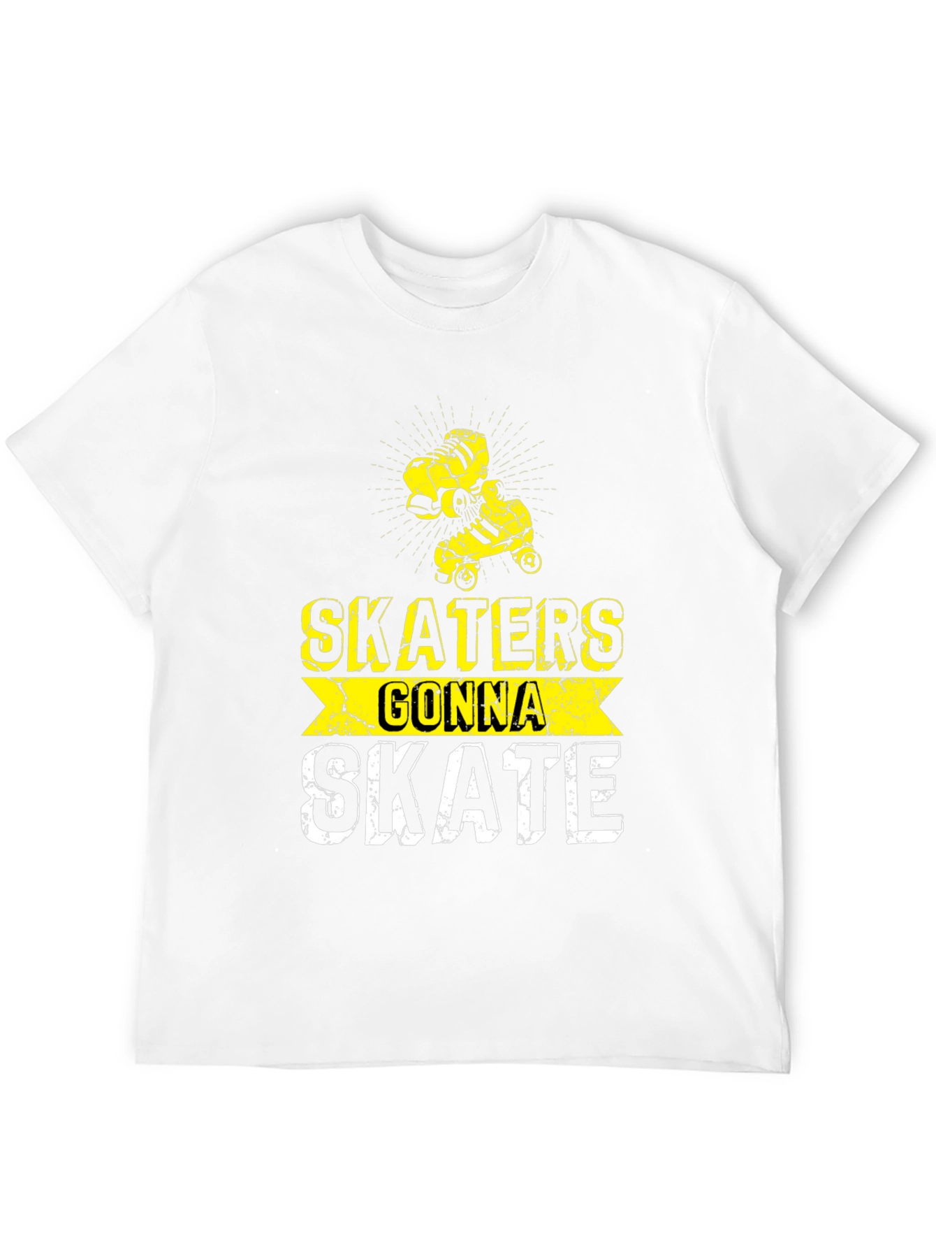 Skaters Gonna Skate Graphic Tee - Black Cotton Blend