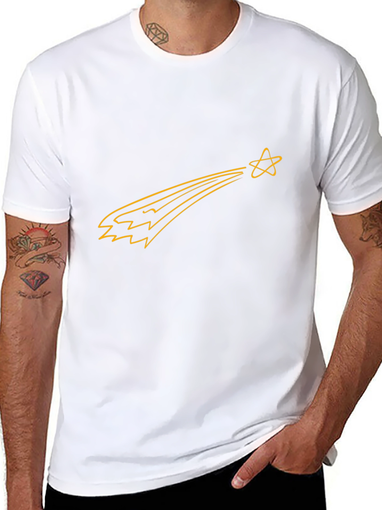 Shooting Star Graphic Tee - Black Casual Shirt