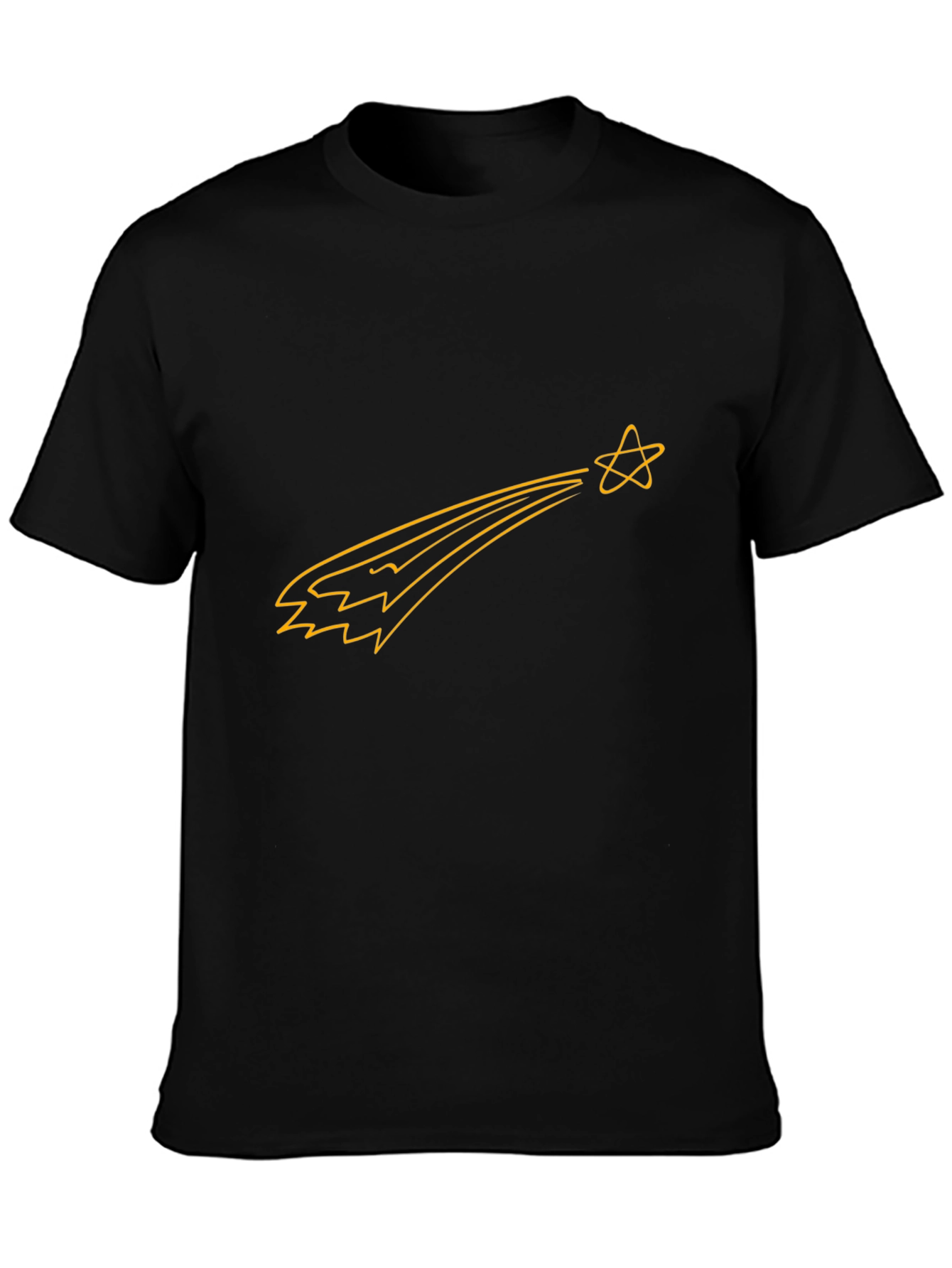 Shooting Star Graphic Tee - Black Casual Shirt
