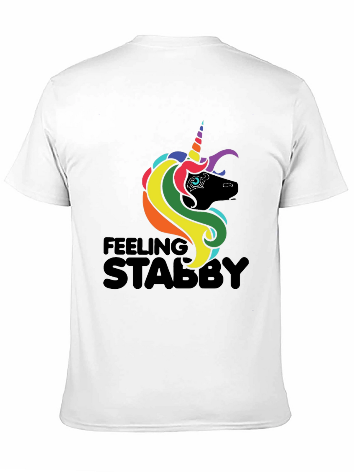 Feeling Stabby Unicorn Black T-Shirt