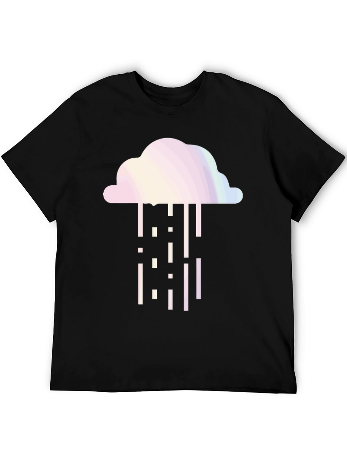 Cloud Rain Graphic Tee - Stylish Black T-Shirt