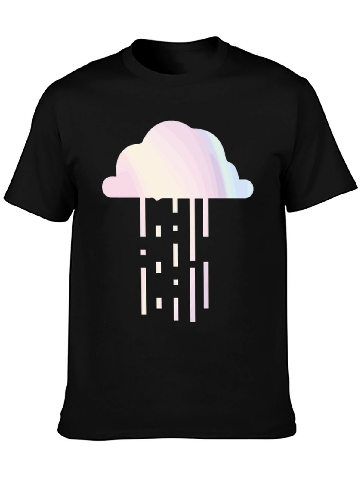 Cloud Rain Graphic Tee - Stylish Black T-Shirt