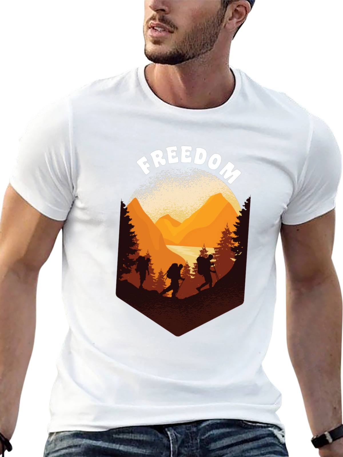 Freedom Hiking Adventure Graphic Tee