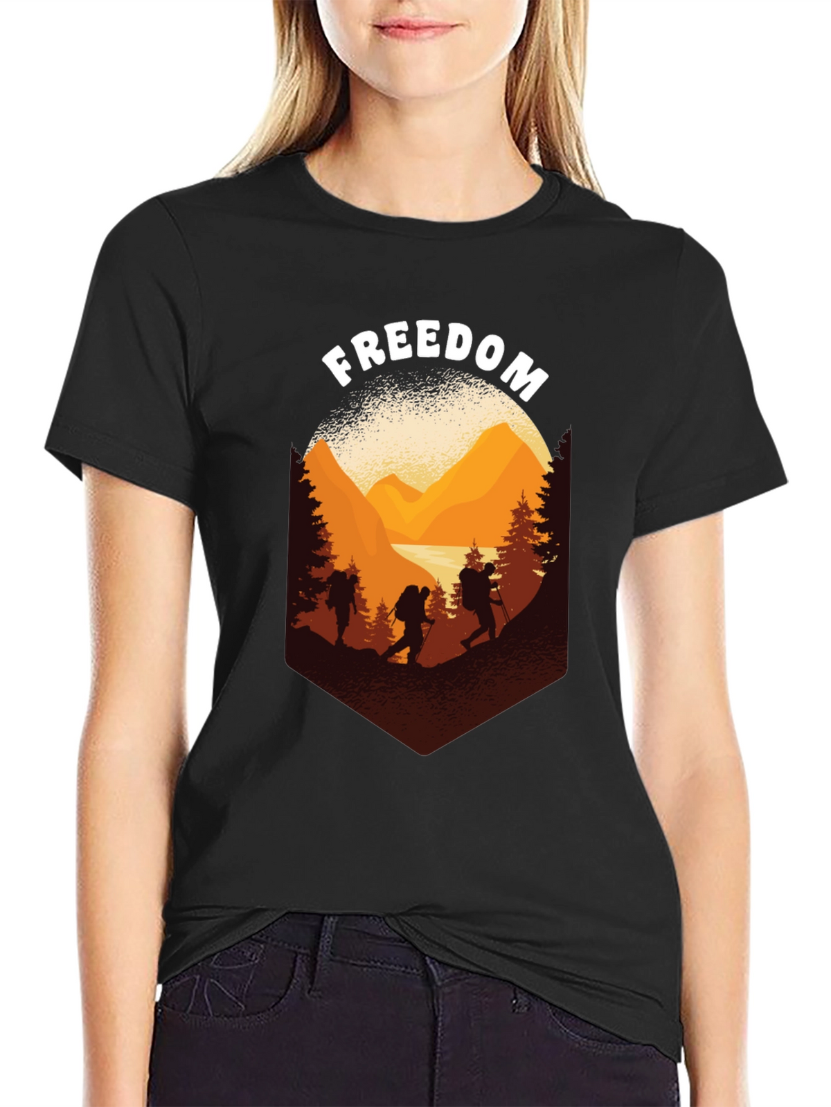 Freedom Hiking Adventure Graphic Tee