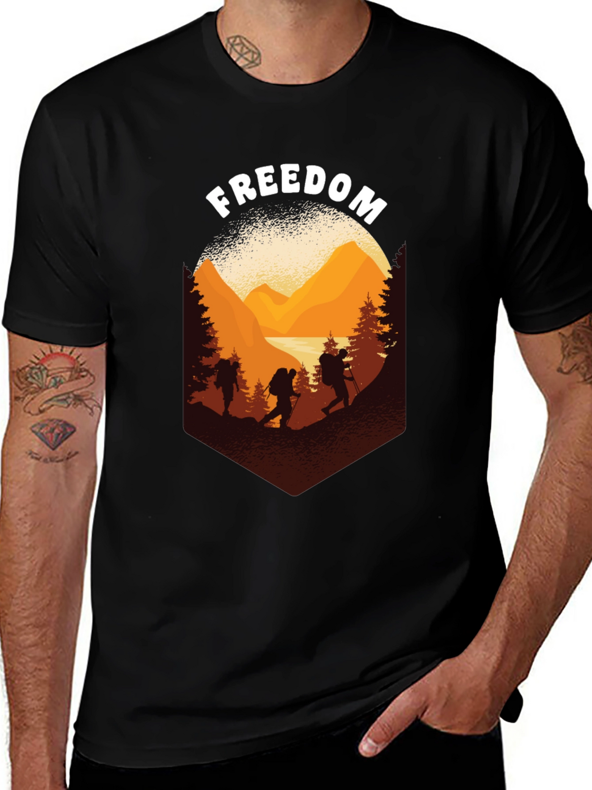 Freedom Hiking Adventure Graphic Tee