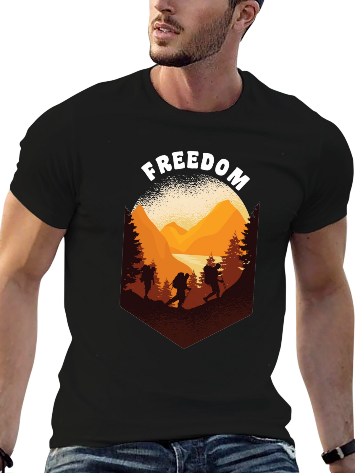 Freedom Hiking Adventure Graphic Tee