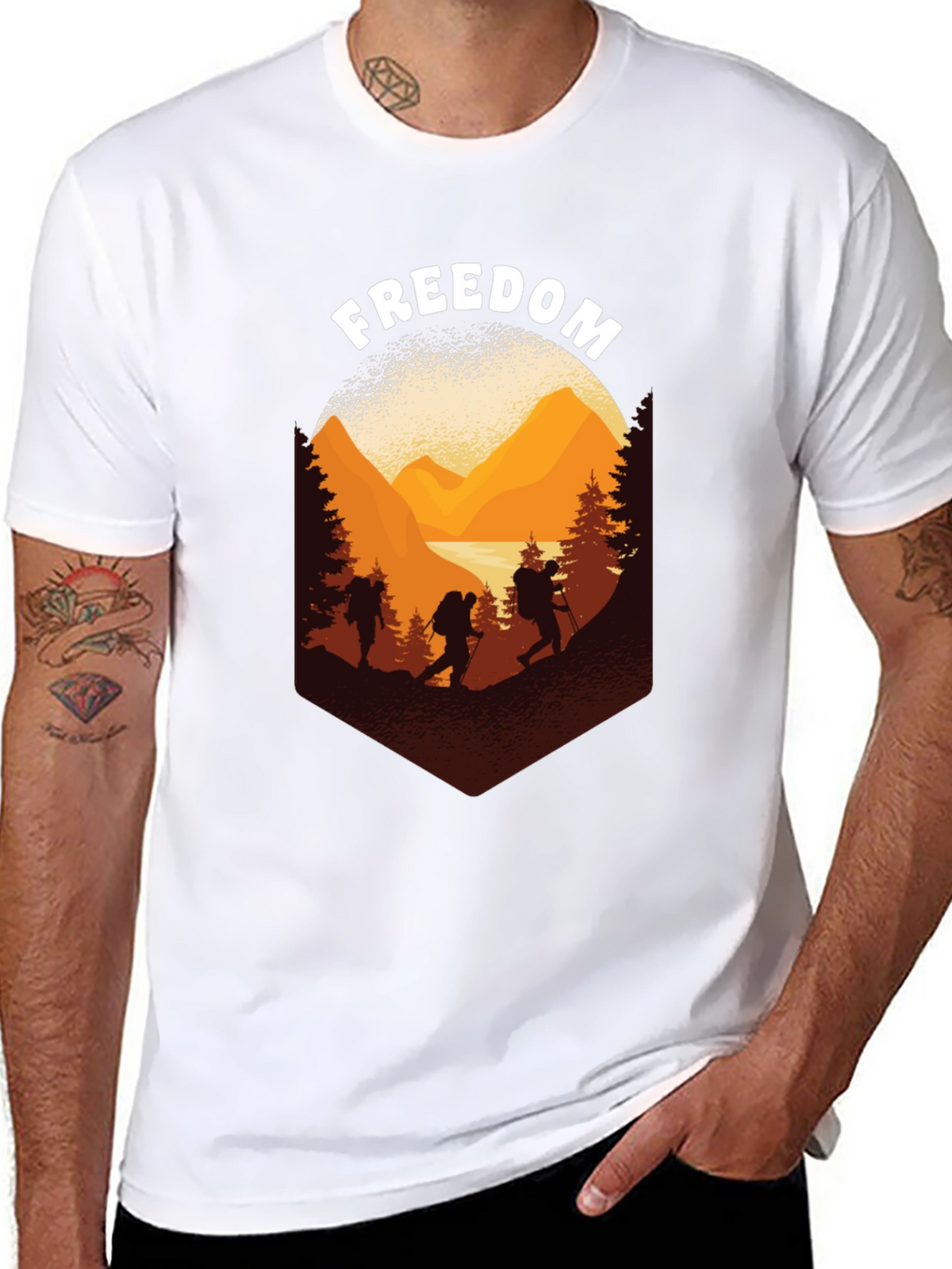 Freedom Hiking Adventure Graphic Tee