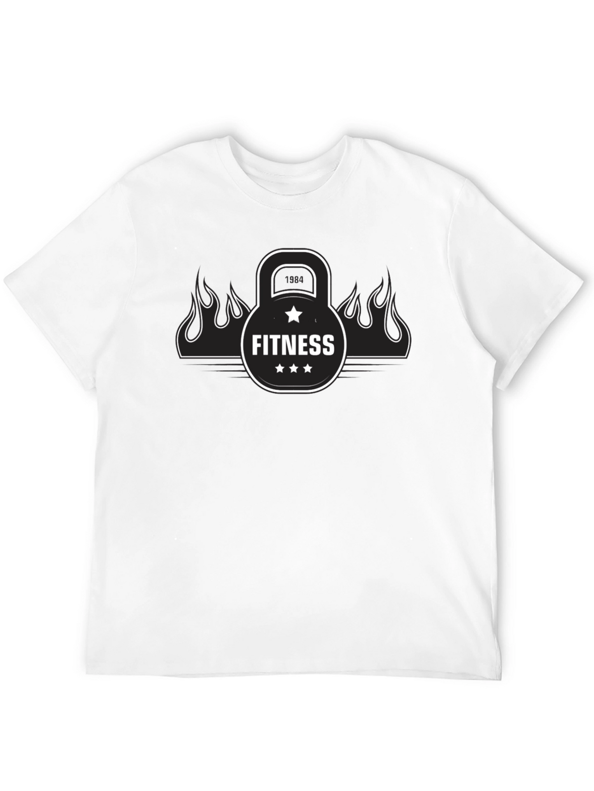 Mens Black Fitness Graphic T-Shirt