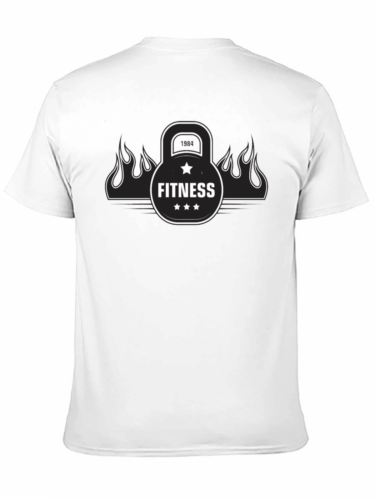 Mens Black Fitness Graphic T-Shirt