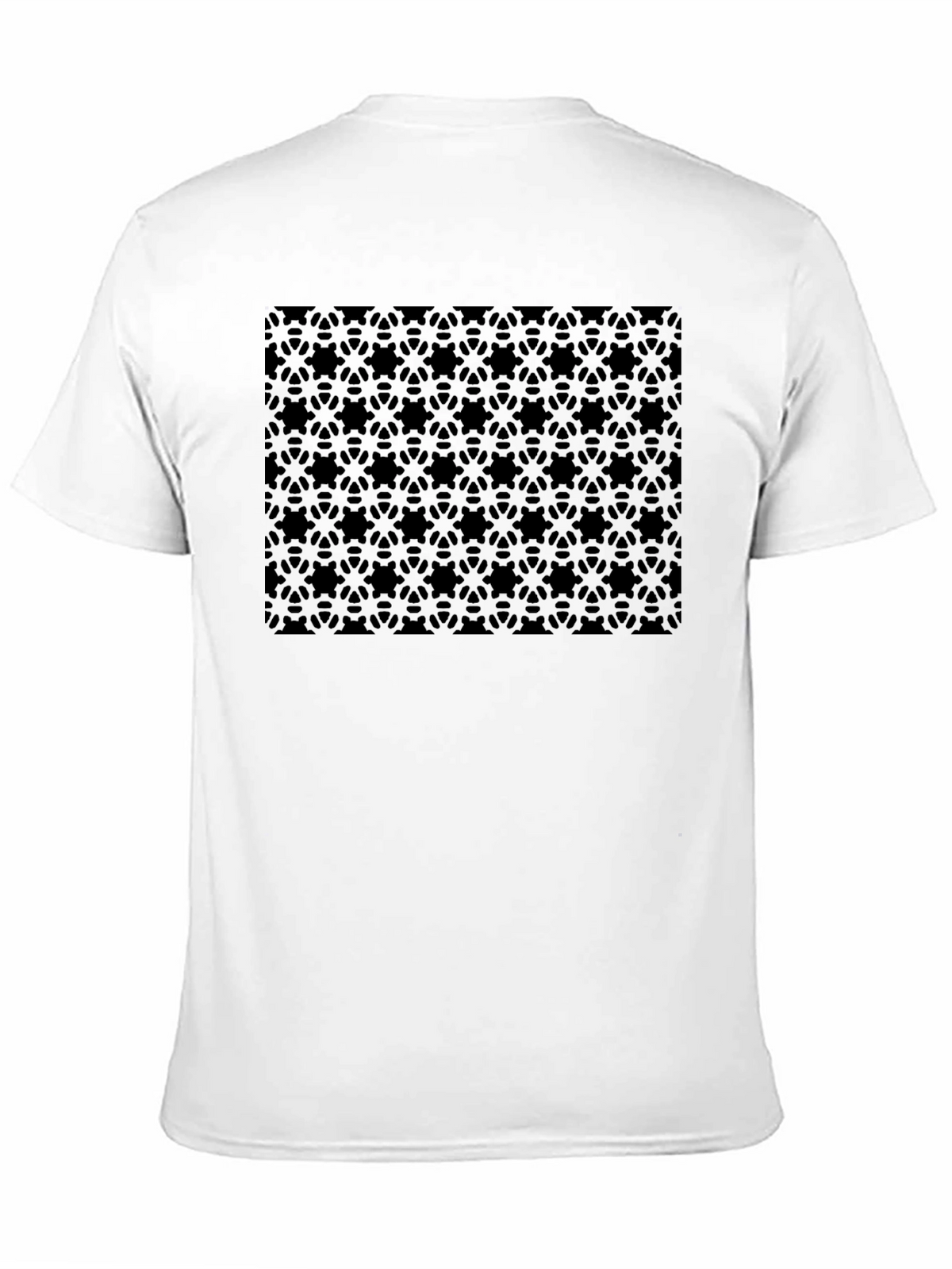 Stealth Pattern Black T-Shirt - Modern Geometric Design