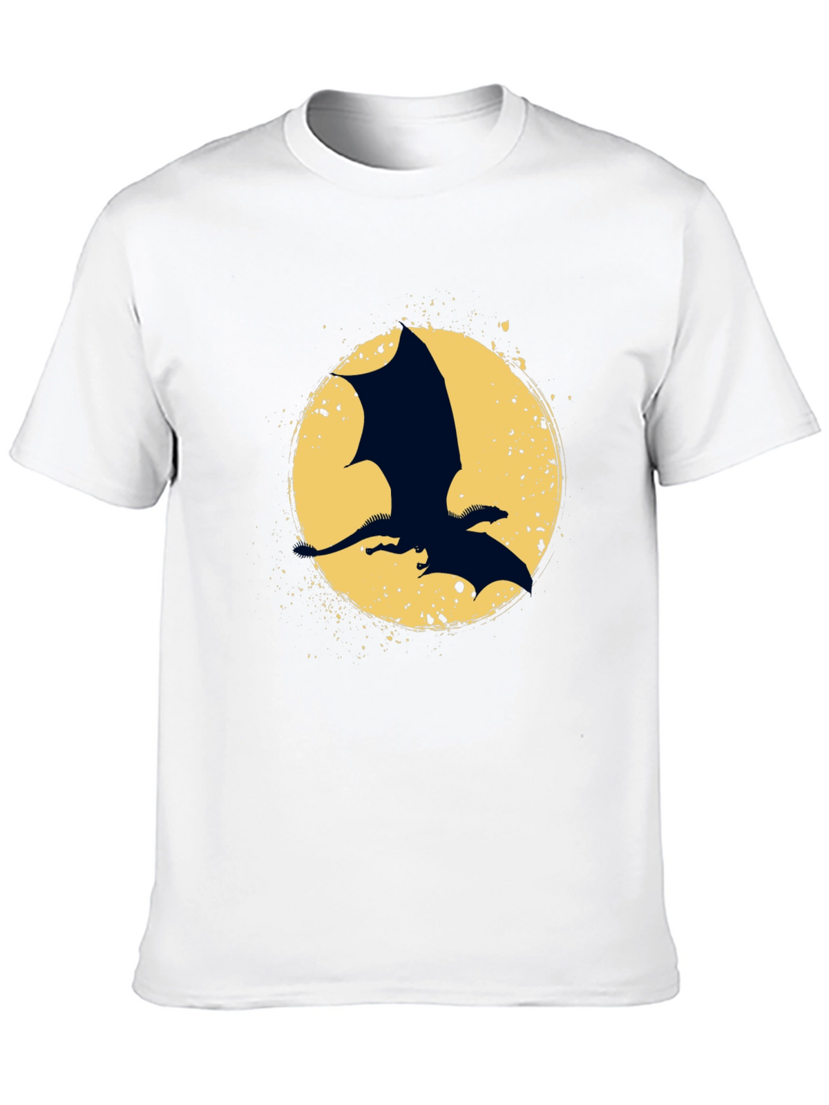 Dragon Silhouette Graphic Tee - Black