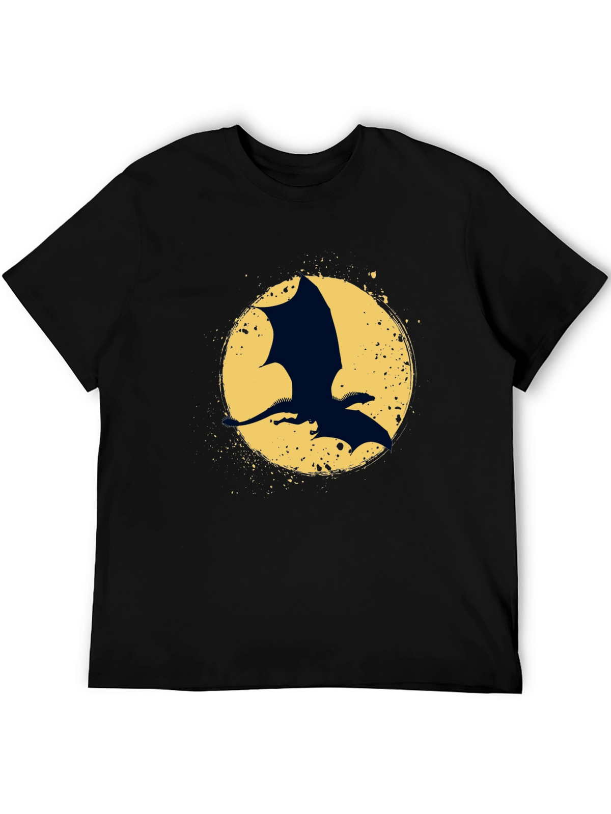 Dragon Silhouette Graphic Tee - Black
