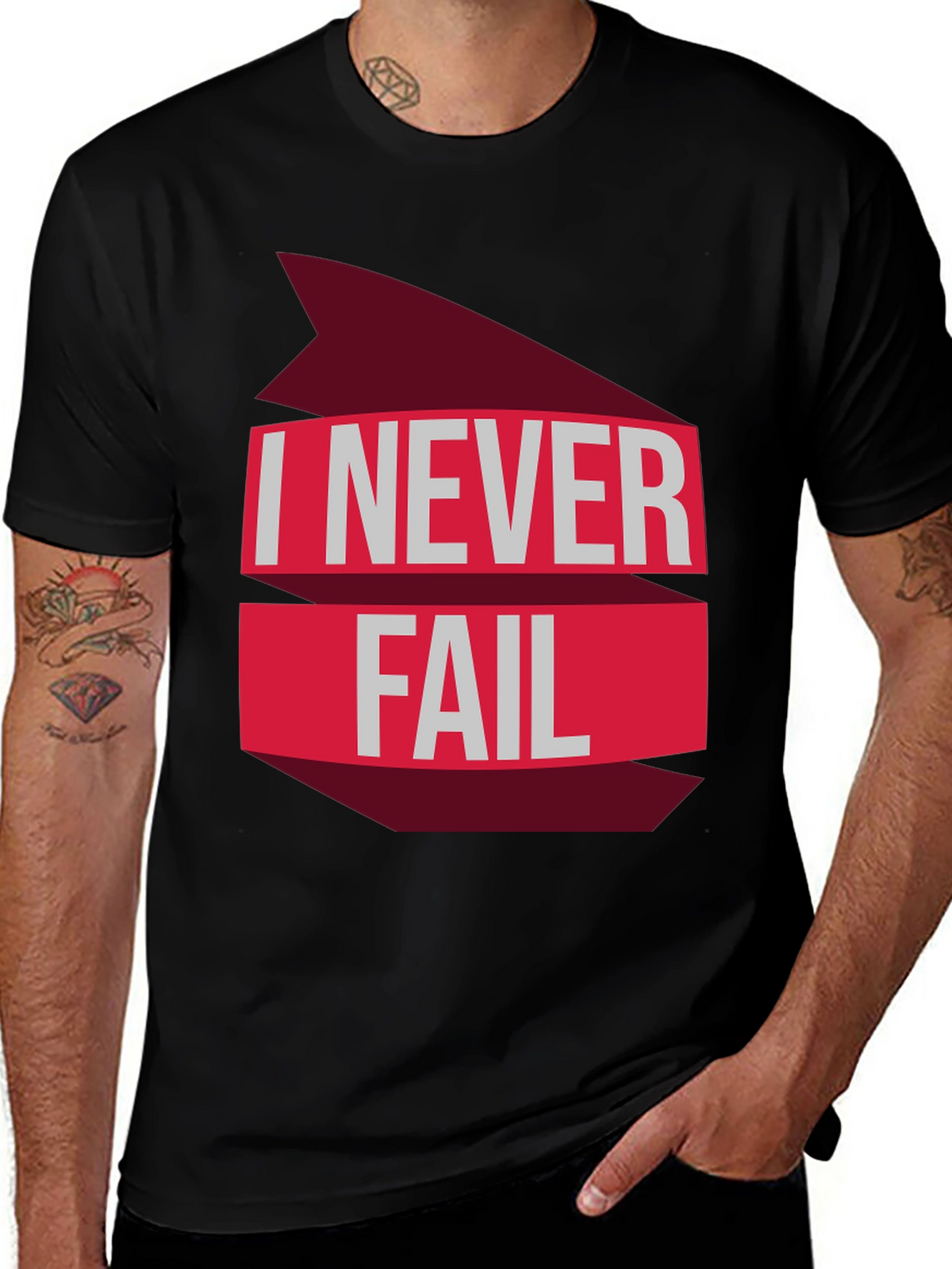I Never Fail Graphic T-Shirt - Motivational Tee