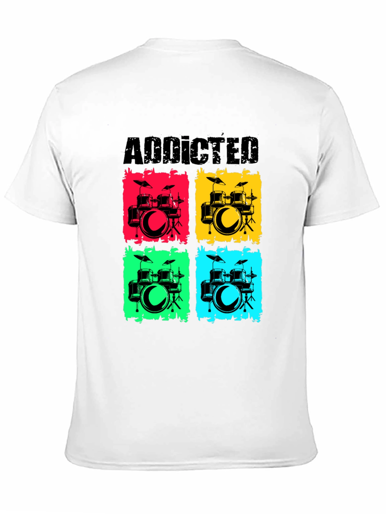 Addicted Drums Graphic T-Shirt - Music Lover Tee