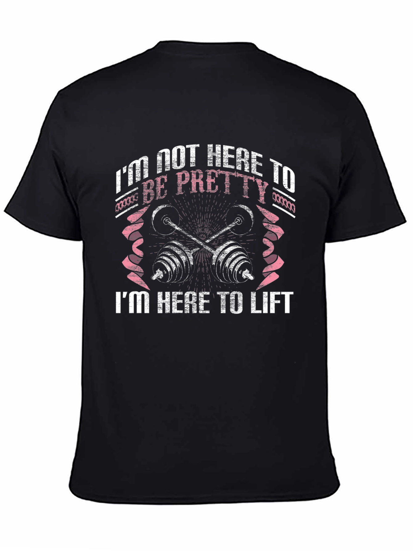 Womens Fitness Graphic T-Shirt - Im Here to Lift