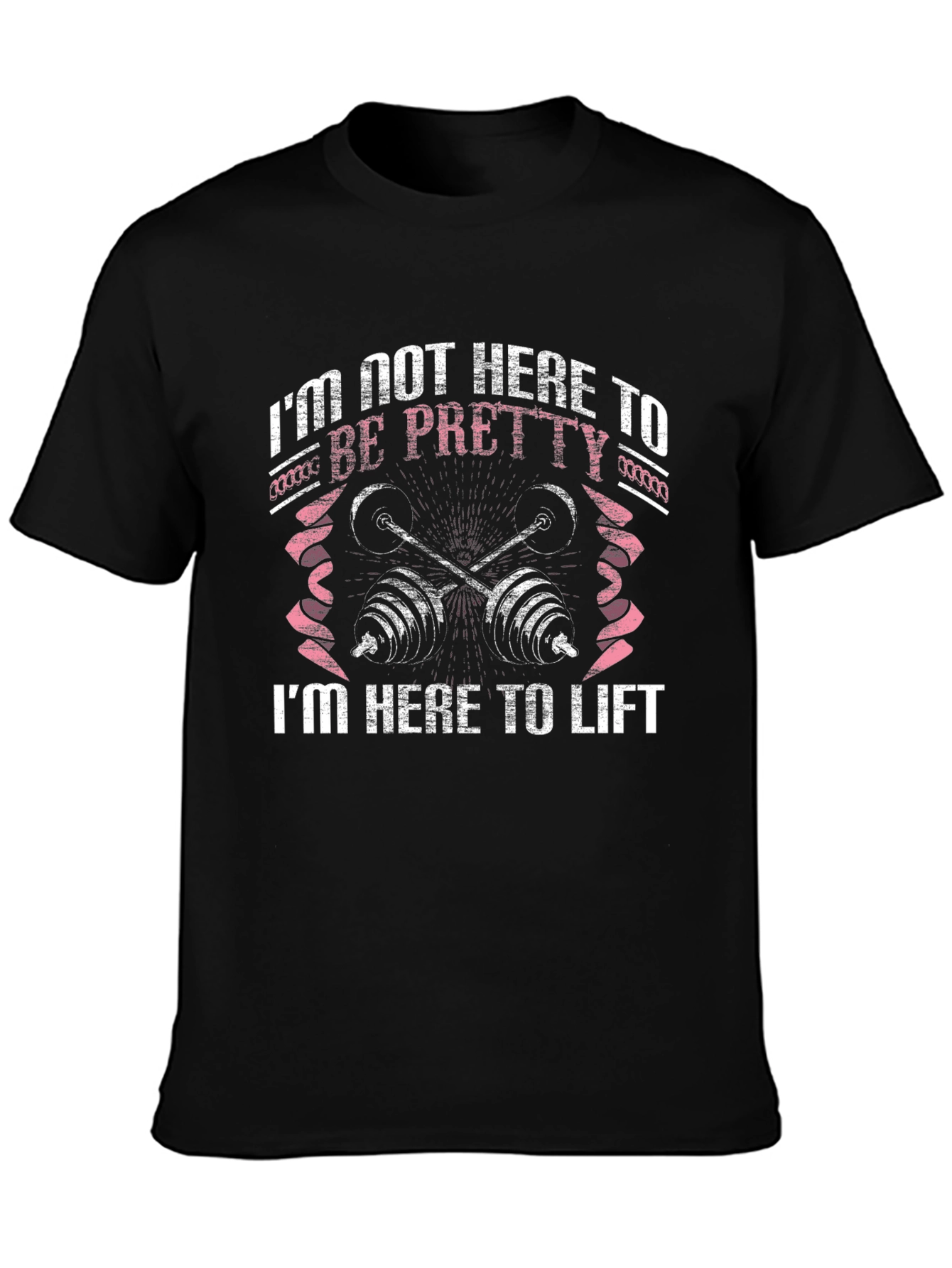 Womens Fitness Graphic T-Shirt - Im Here to Lift