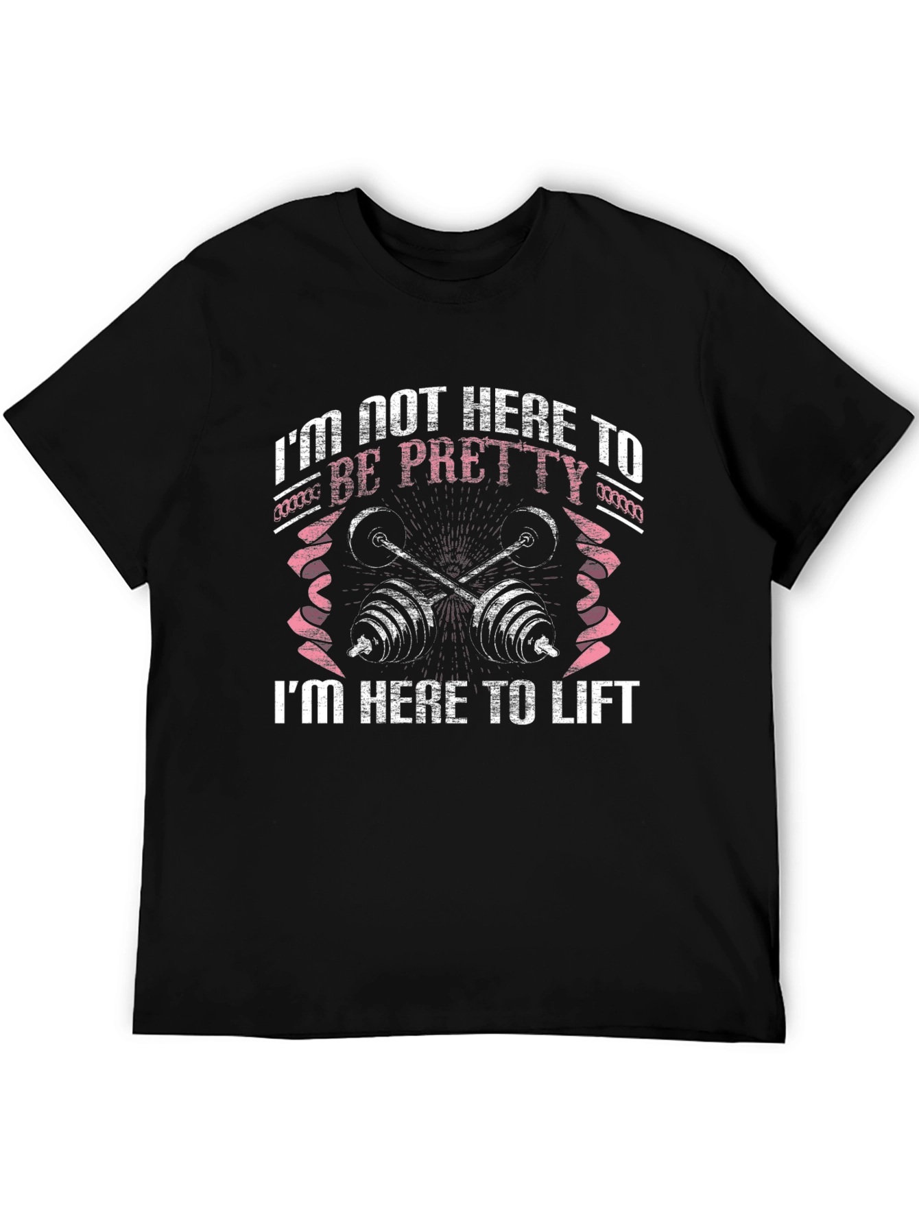 Womens Fitness Graphic T-Shirt - Im Here to Lift