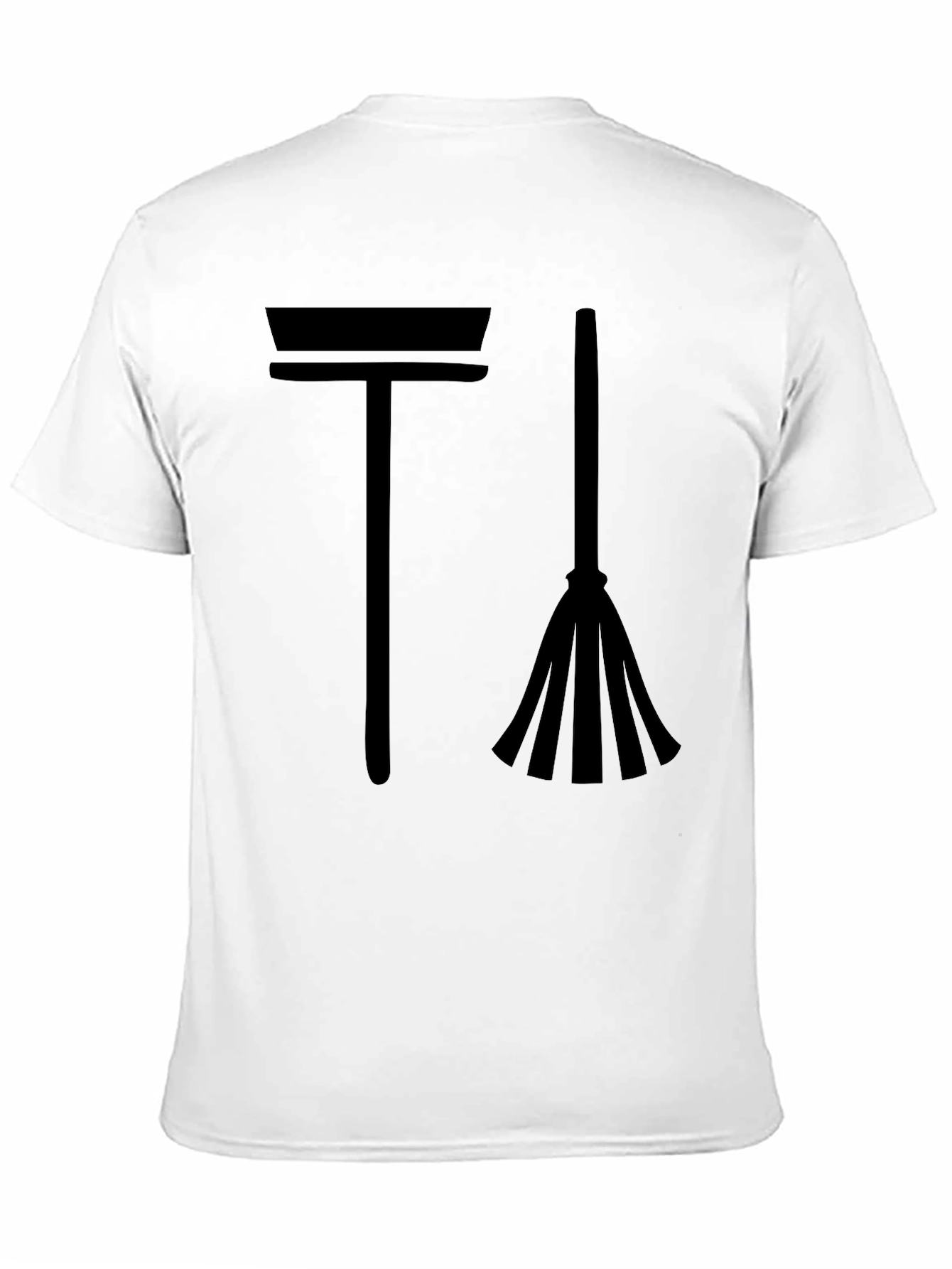 Broom and Mop Graphic Tee - Cleaning Crew Style