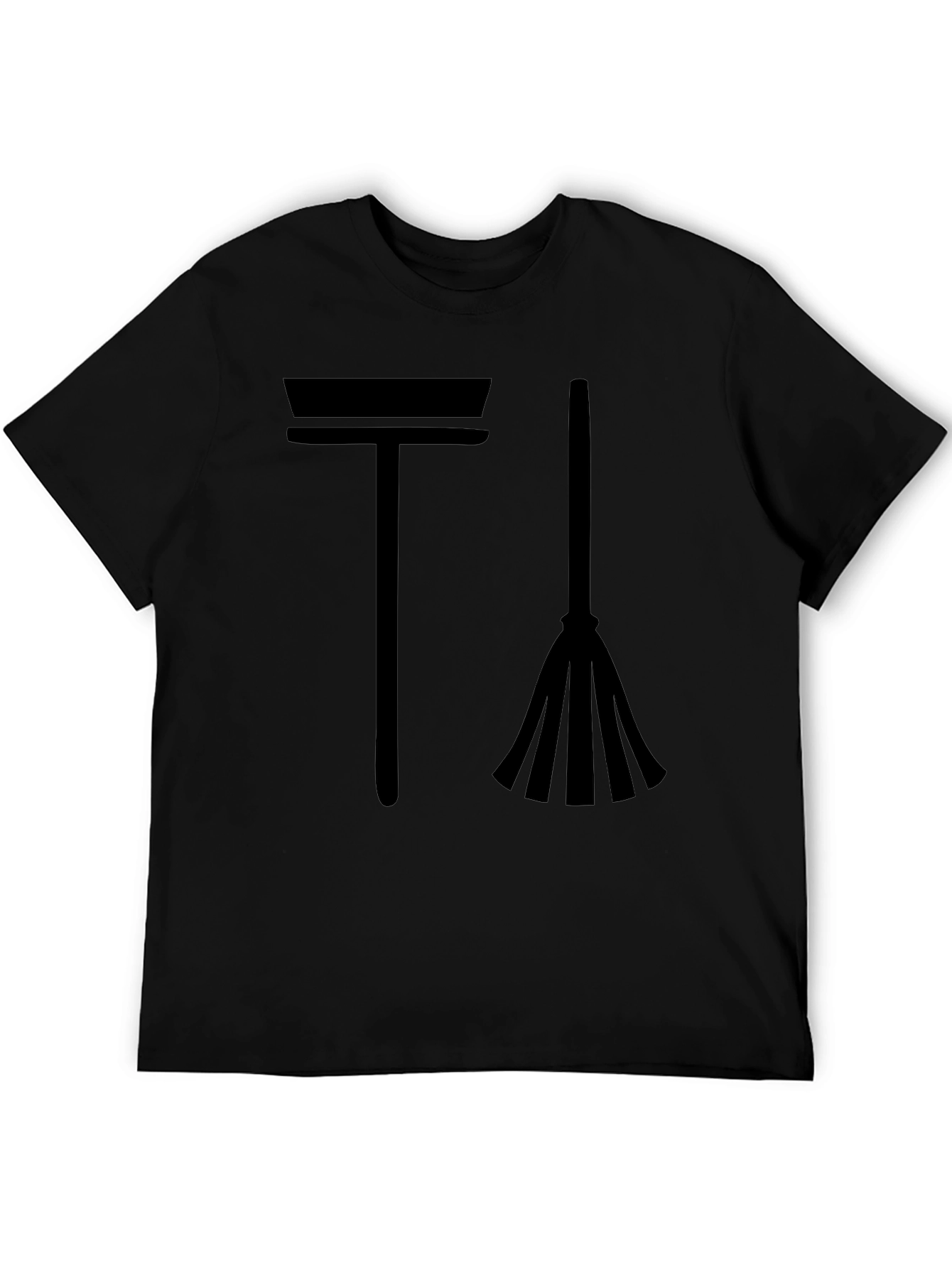 Broom and Mop Graphic Tee - Cleaning Crew Style