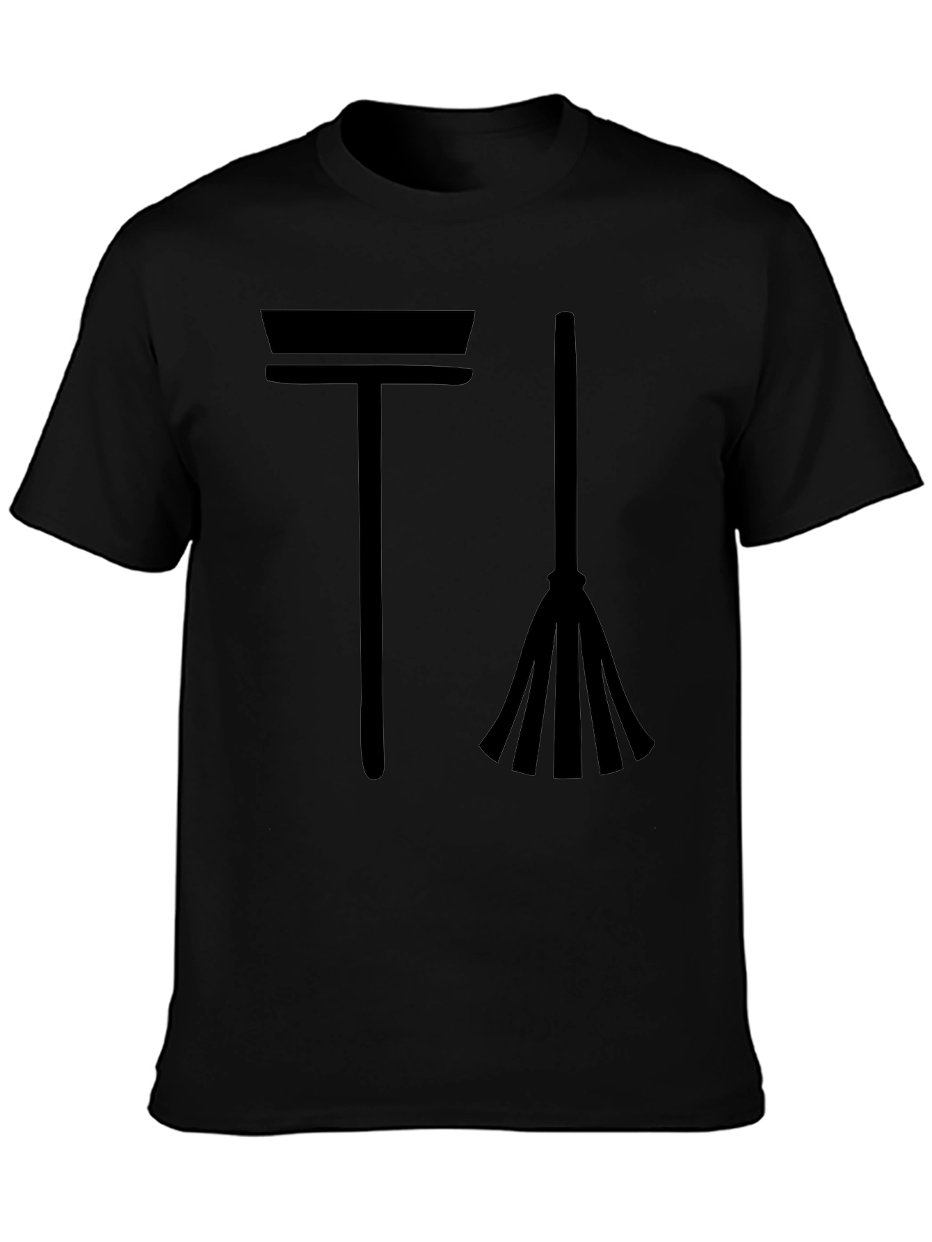 Broom and Mop Graphic Tee - Cleaning Crew Style