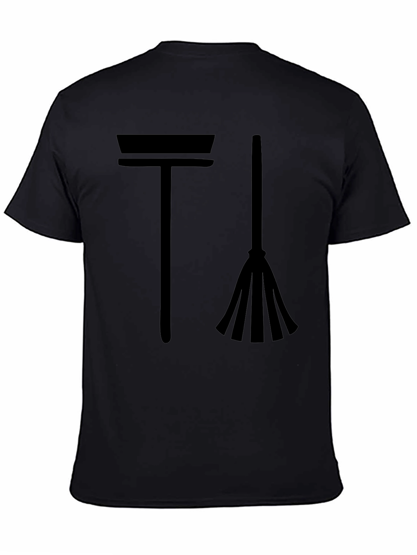 Broom and Mop Graphic Tee - Cleaning Crew Style