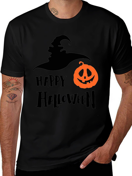 Happy Halloween Graphic Tee - Witch & Pumpkin